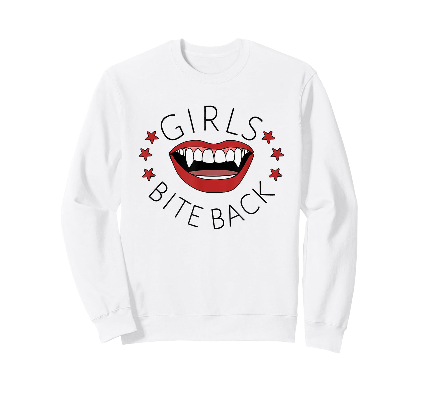 Riot Girls Bite Back 90s Vampire Fang Grrrls Design T-Shirt