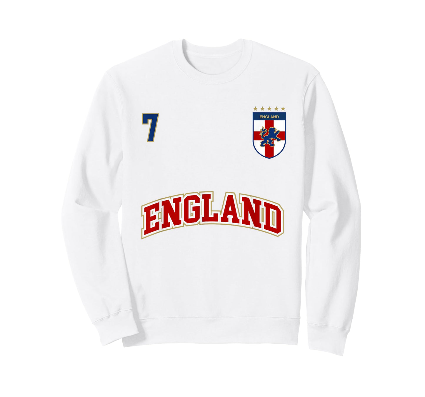 England Football Team Shirt Number 7 + BACK English Flag T-Shirt