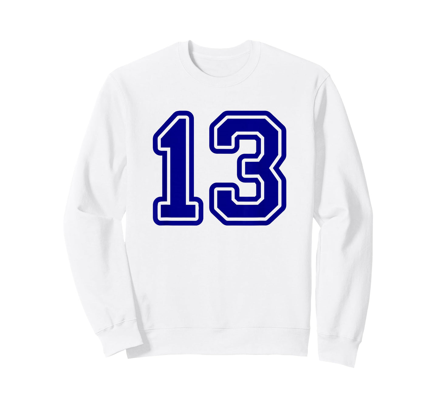 Blue Sports Team Number 13 T-Shirt