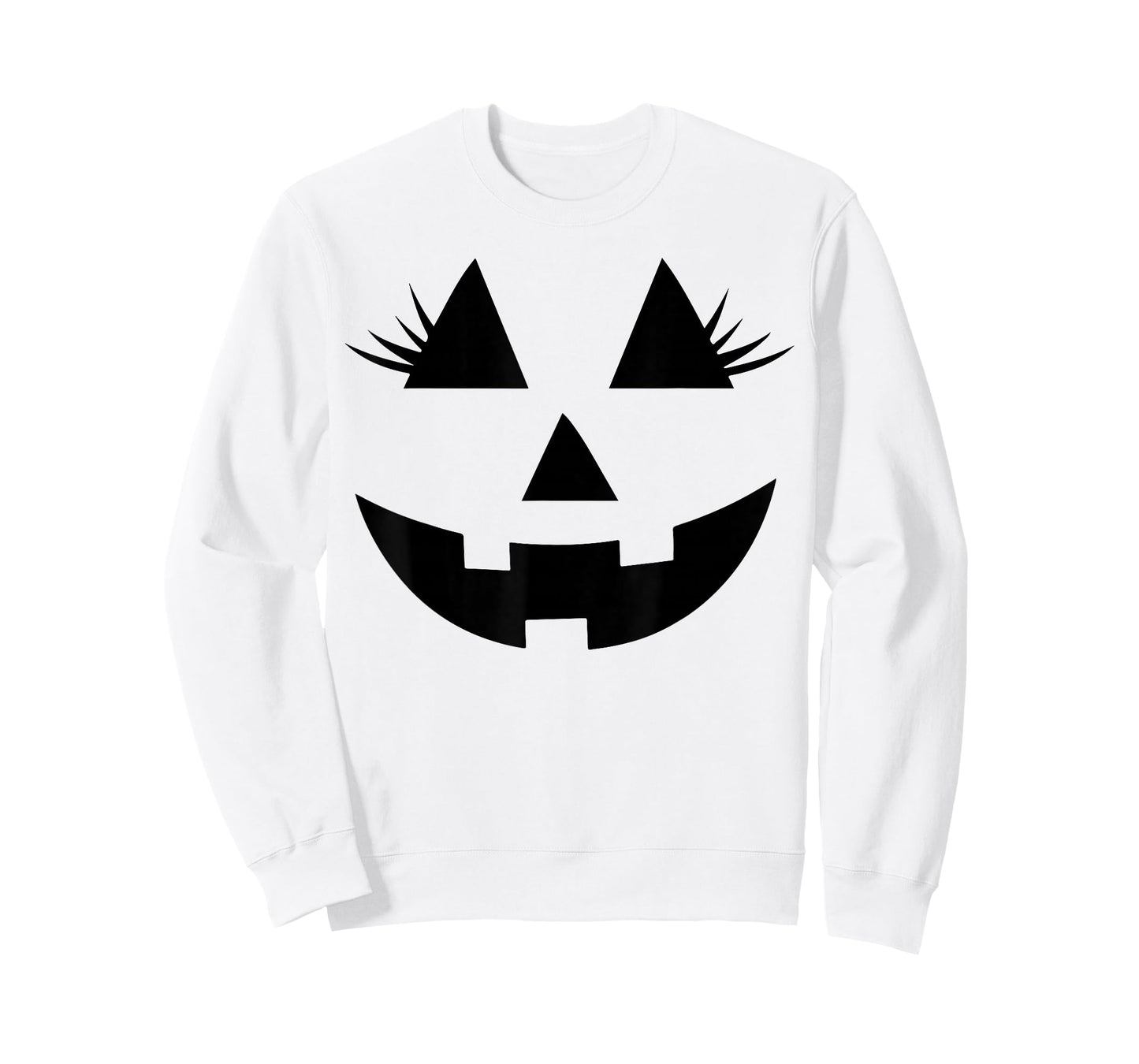 Funny Jack o Lantern pumpkin face eyelashes for Halloween T-Shirt