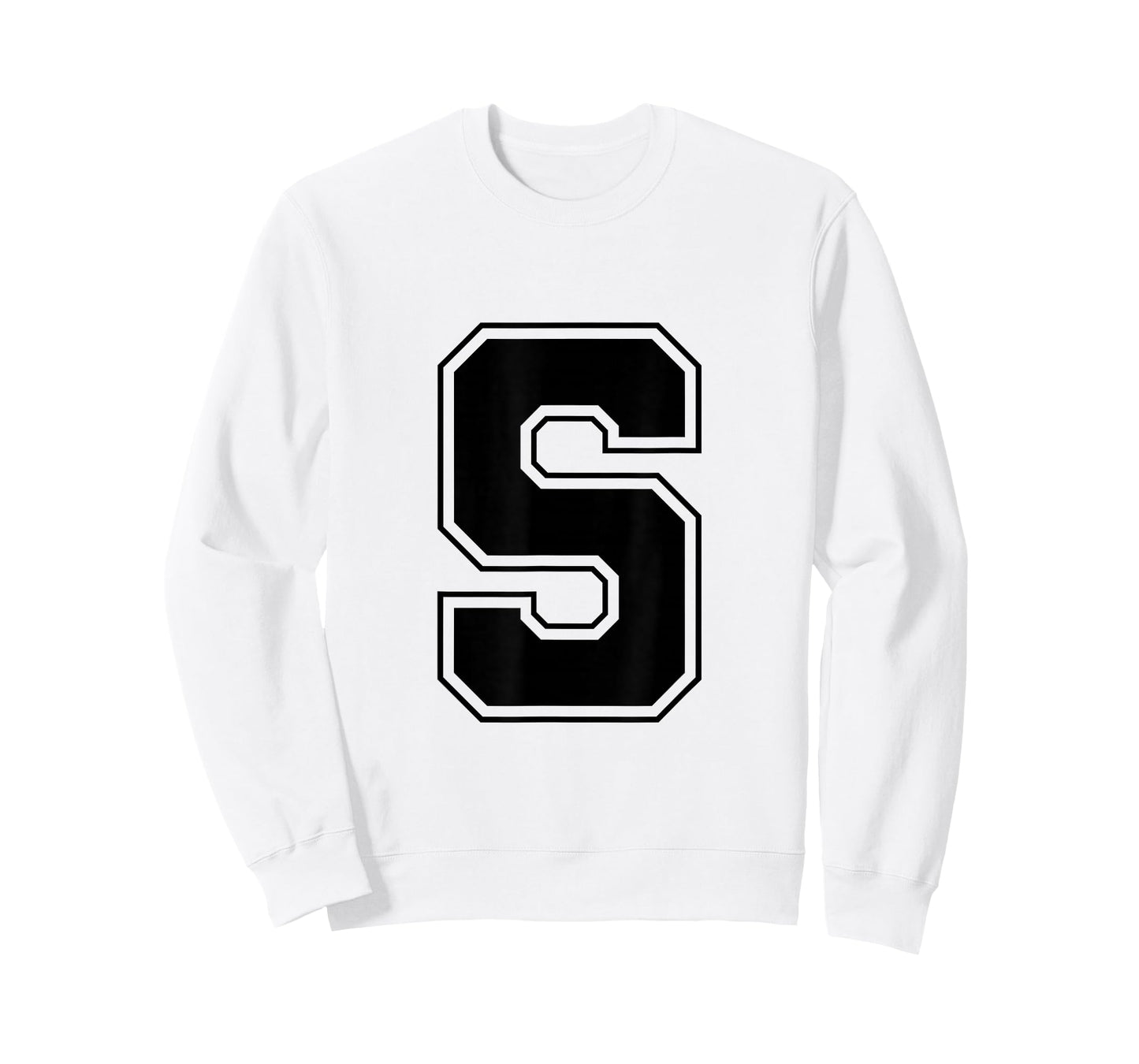 Letter S Big Bold Capital Varsity Alphabet Monogram T-Shirt