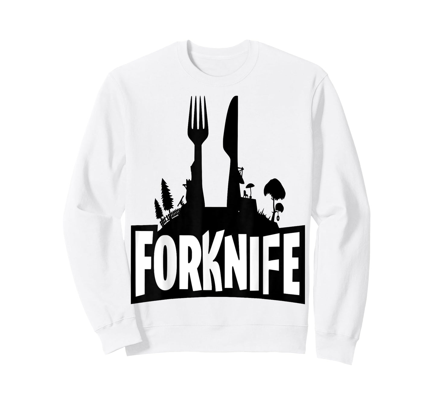 Forknife Funny Video Games Parody Joke Graphic Shirt T-Shirt