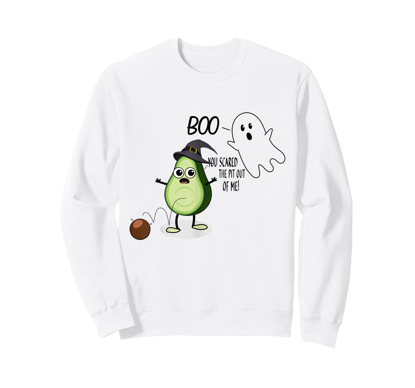Boo You Scared The Pit Out Of Me Funny Halloween Ghost T-Shirt