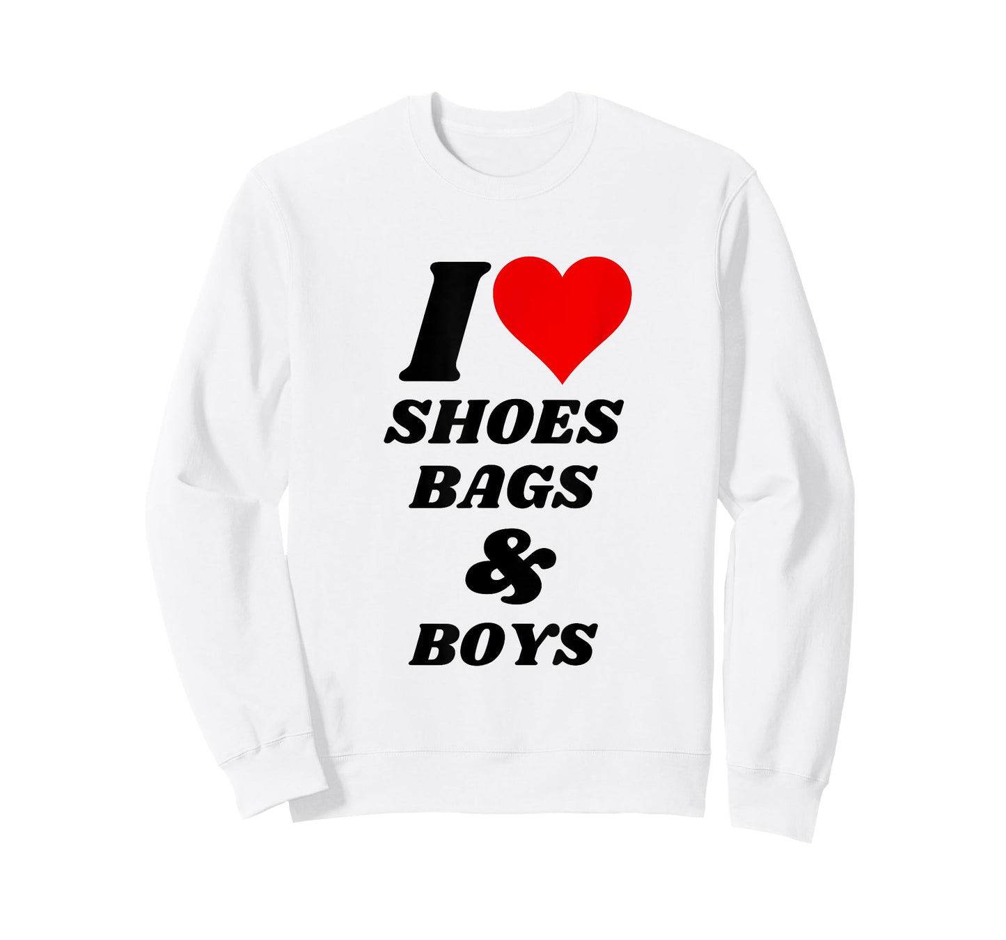 I love shoes bags and boys T-Shirt