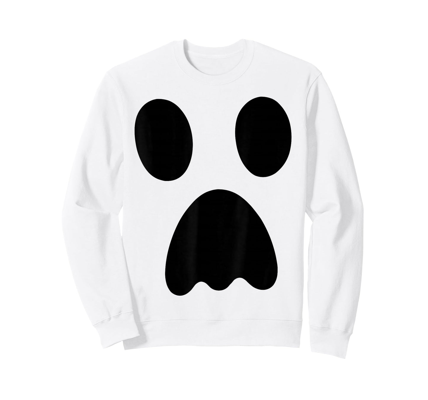 Large Ghost, Funny Spooky Face, Boo! White Halloween Ghost T-Shirt