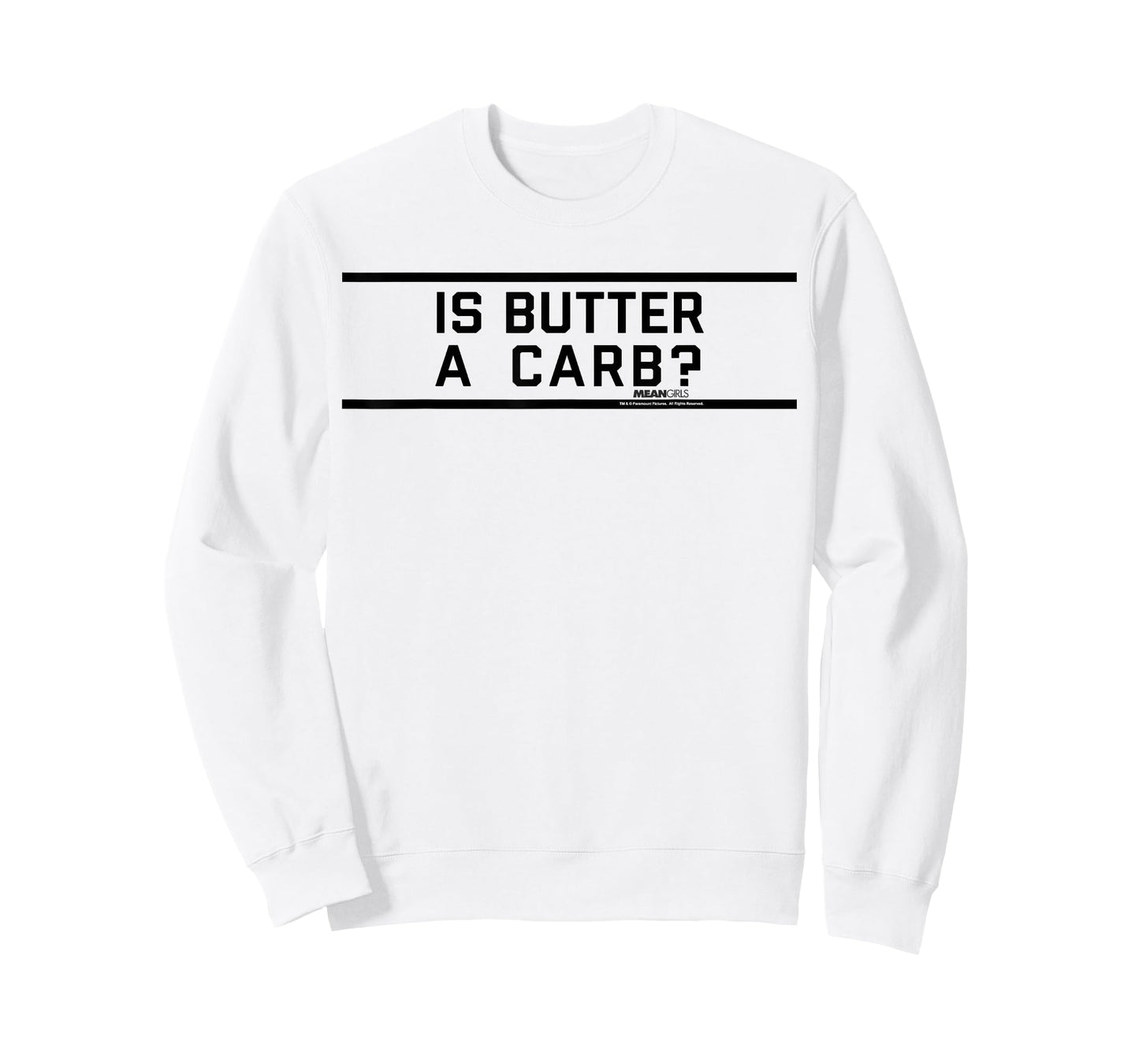 Mean Girls Is Butter A Carb Striped Graphic T-Shirt T-Shirt