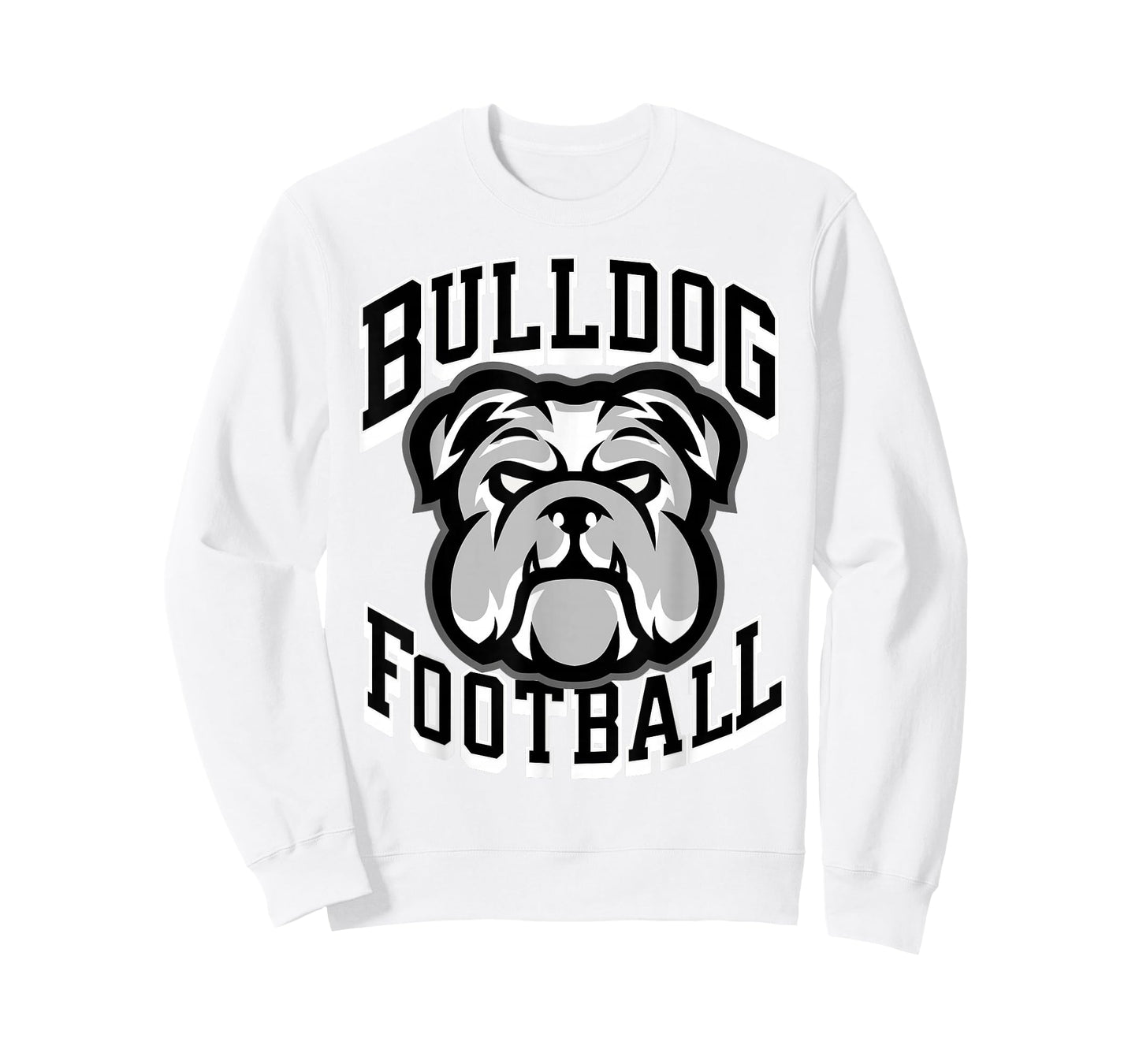 Bulldogs Football Game Day Print Mom Dad Black T-Shirt