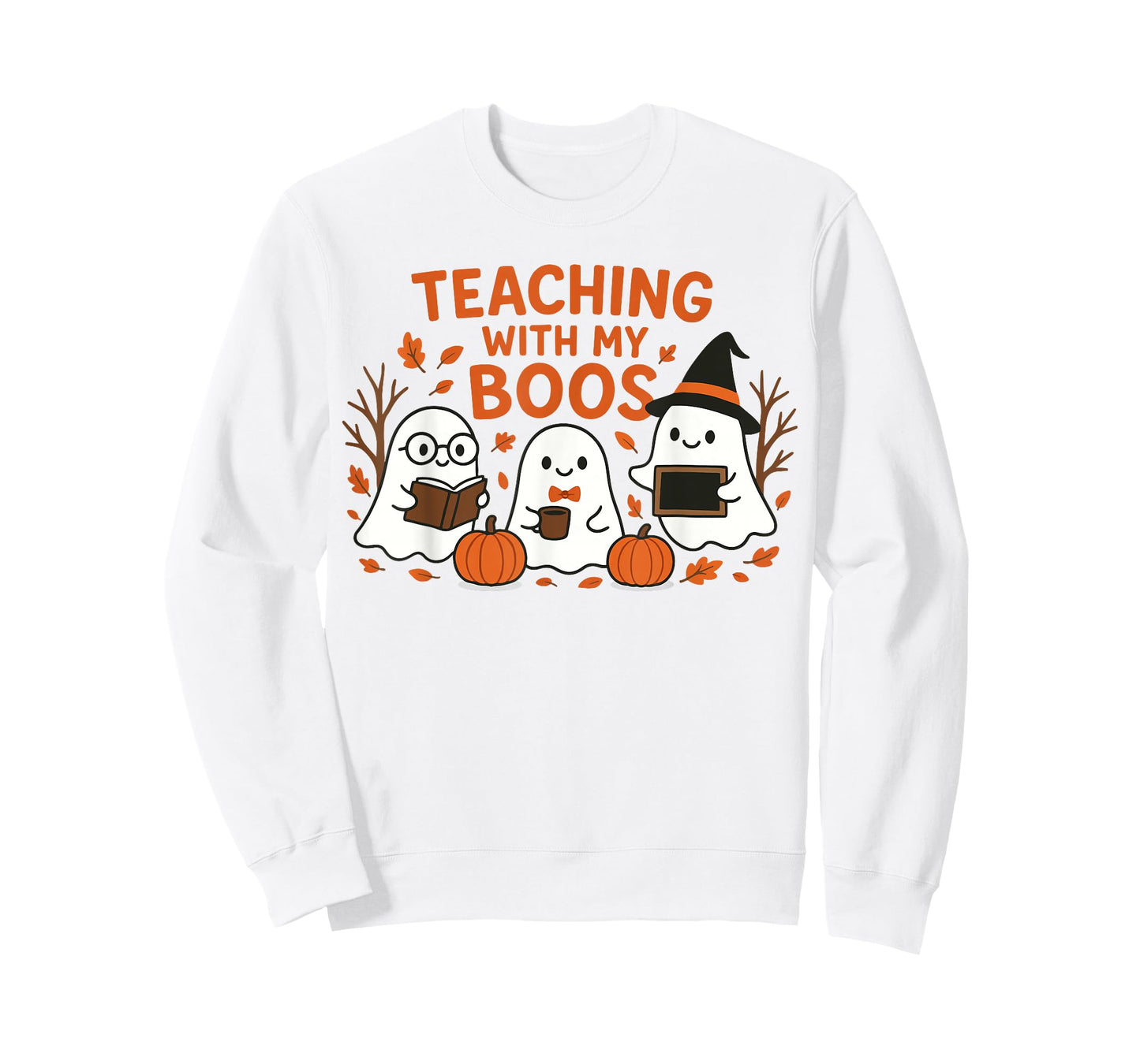 Teaching with My Boos Cute Spooky Ghost Teacher Halloween T-Shirt