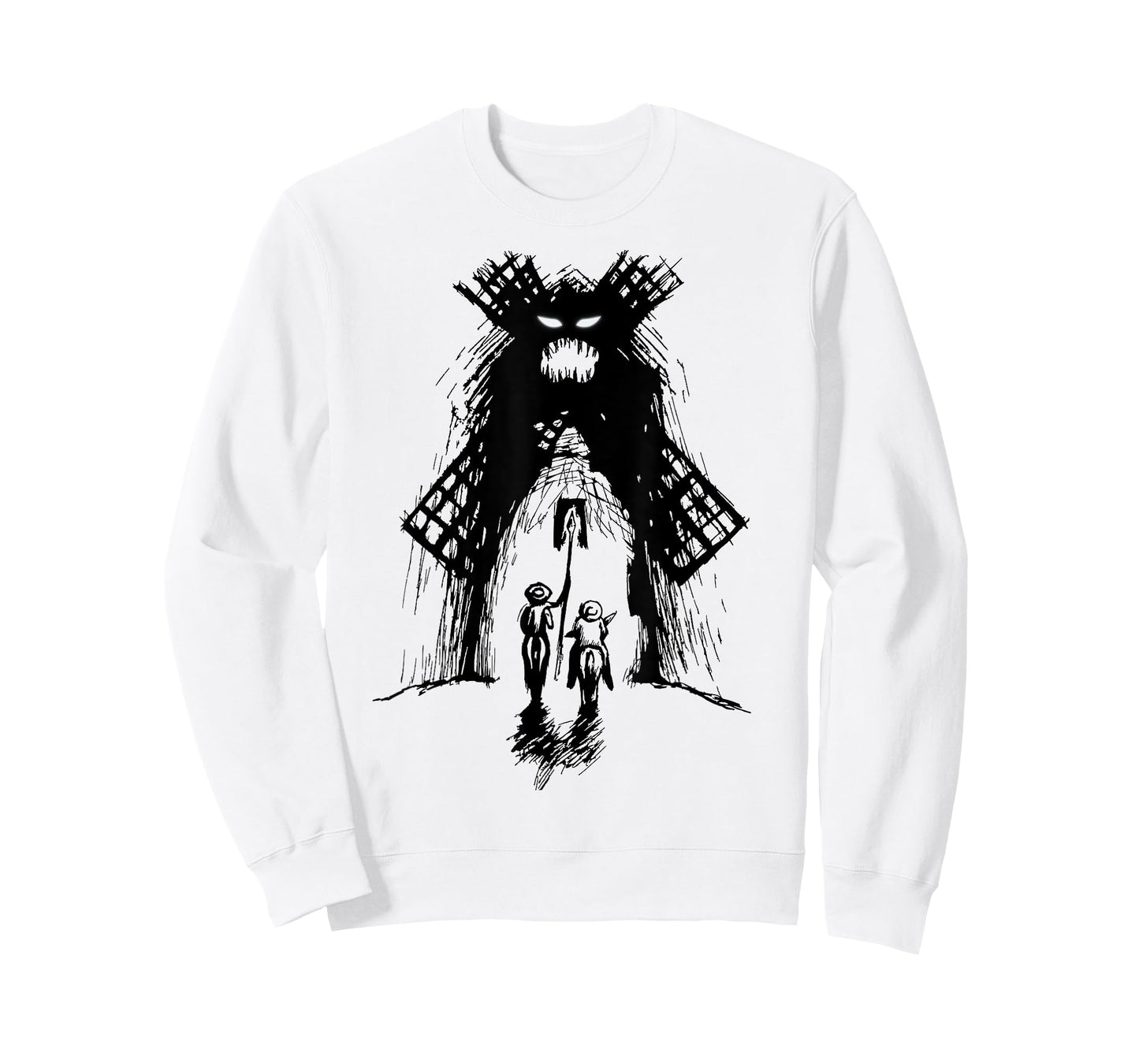 Don Quixote and Sancho vs Monster Windmill T-Shirt
