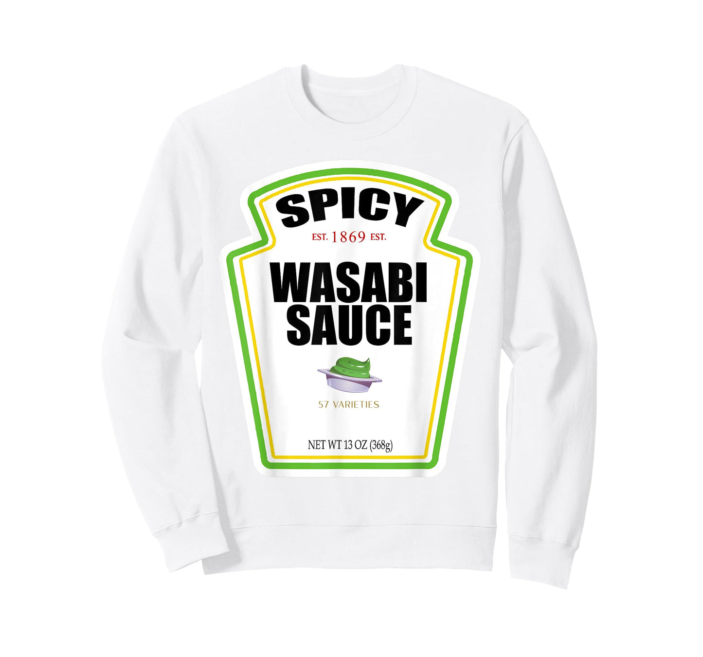 Spicy Wasabi Sauce Bottle Label Funny Halloween Costume T-Shirt