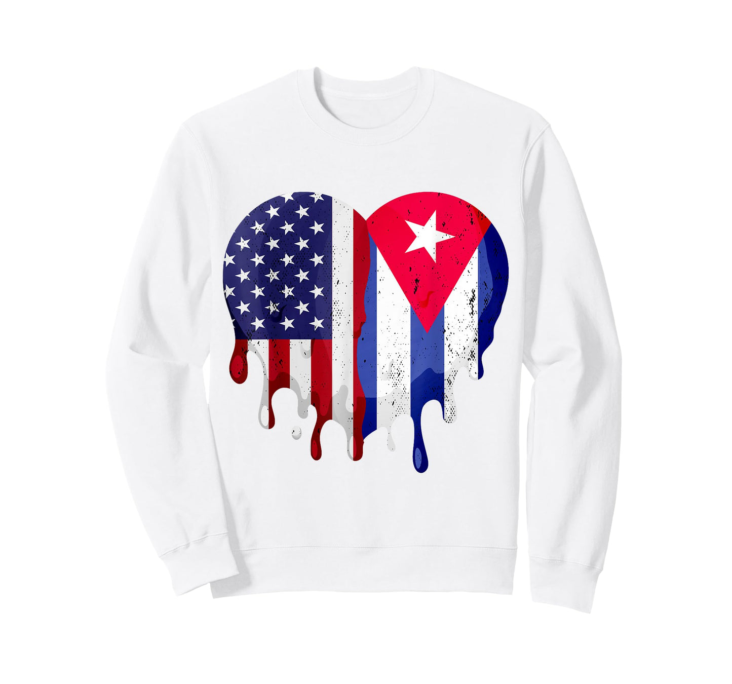 American Cuban Hispanic Heritage Month Cuba Flag Heart T-Shirt