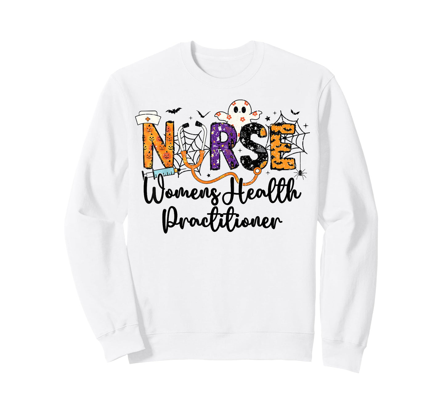 Women Health Practitioner Nurse WHNP Ghost Halloween Nursing T-Shirt