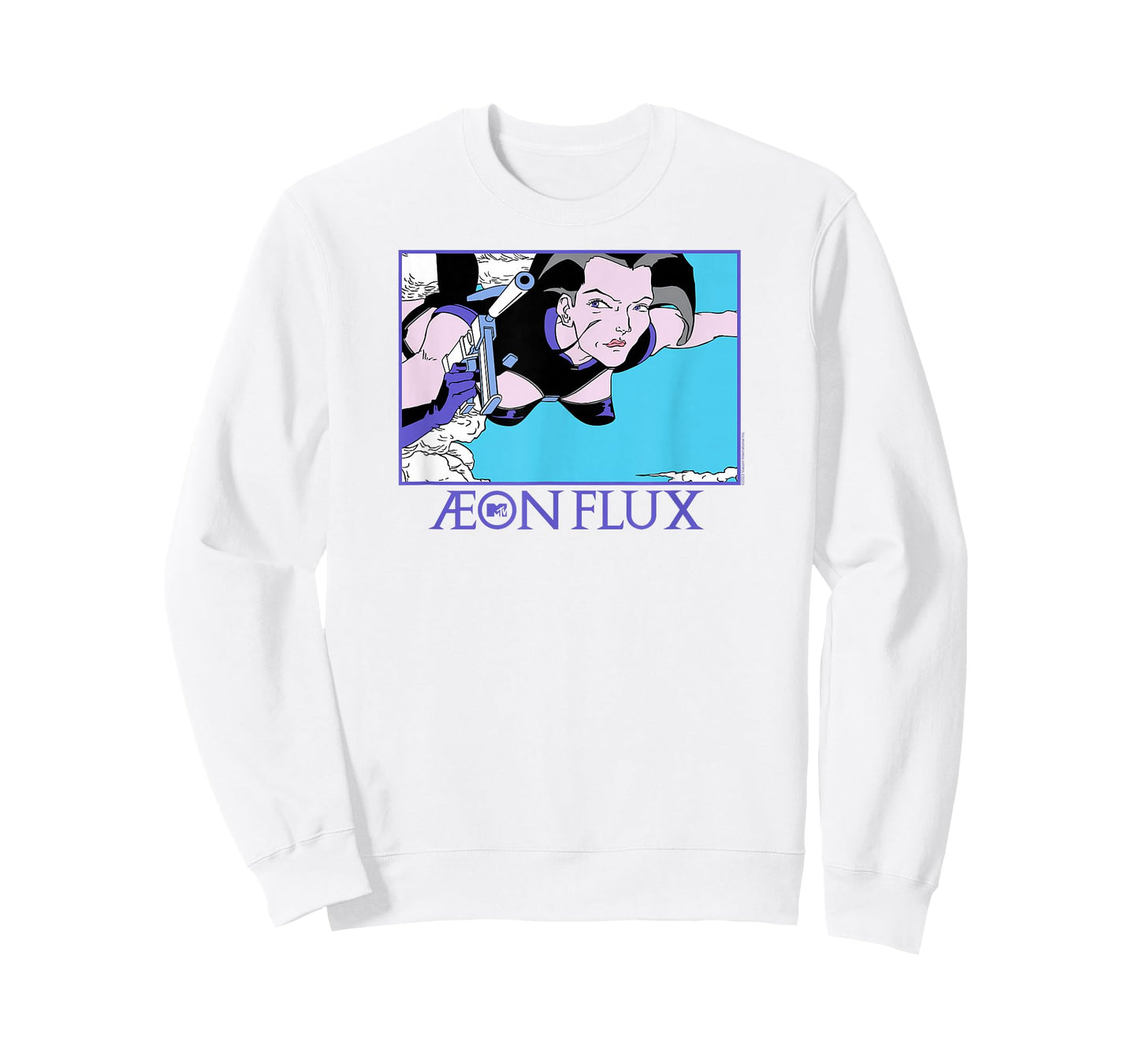Aeon Flux Falling Aeon Illustration 90s Cartoon T-Shirt