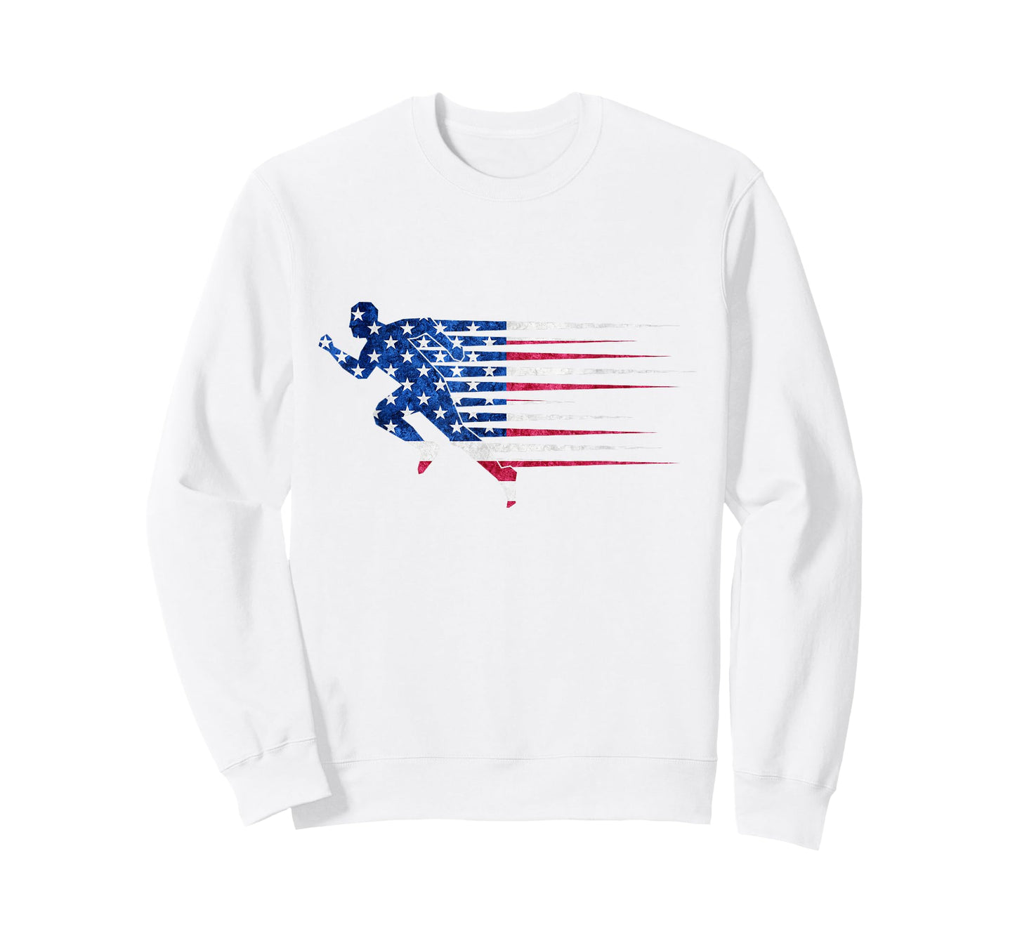 Patriotic Running USA American Flag Track and Field Team T-Shirt