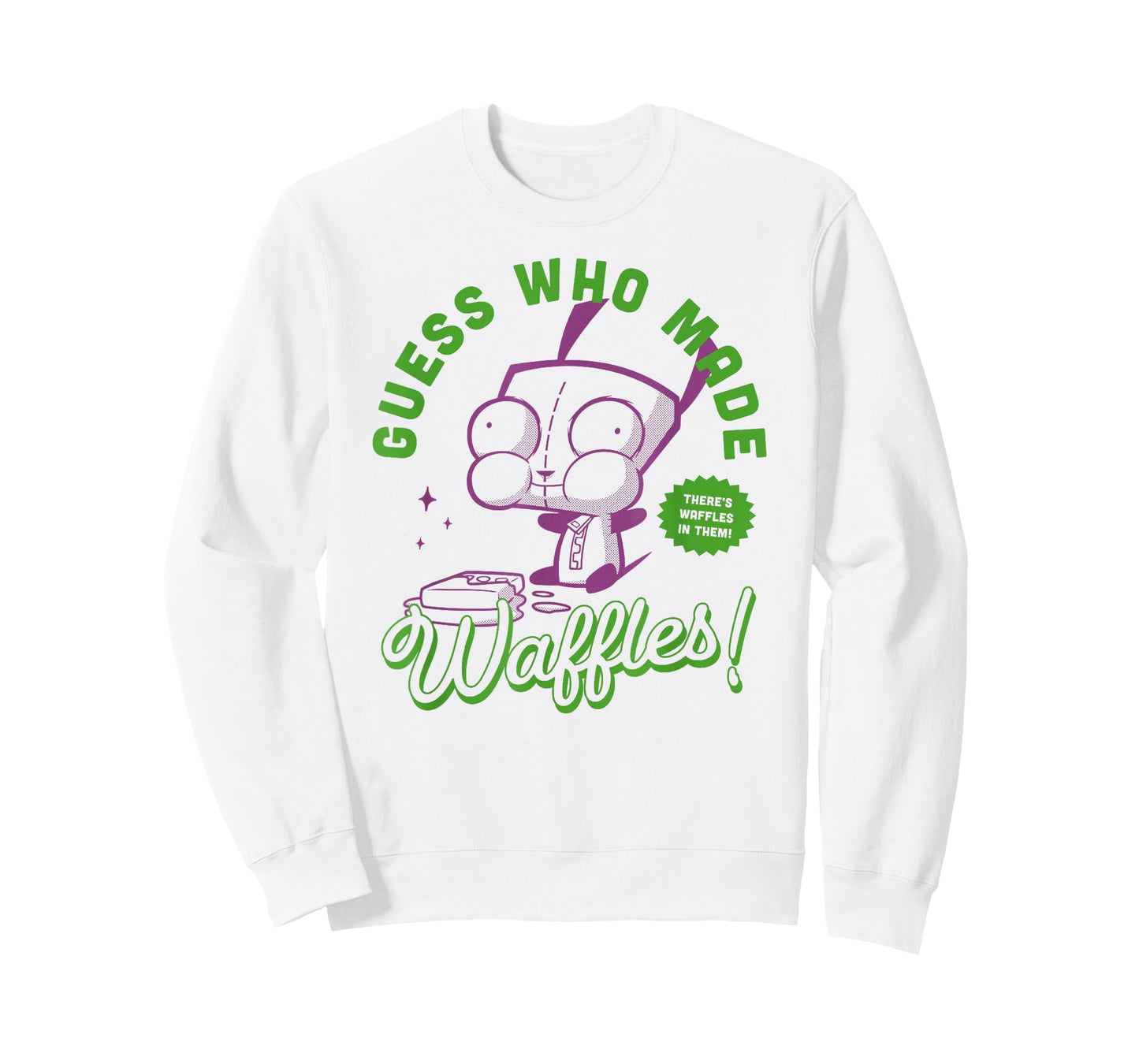 Invader Zim Guess Who Made Waffles! Gir Distressed T-Shirt