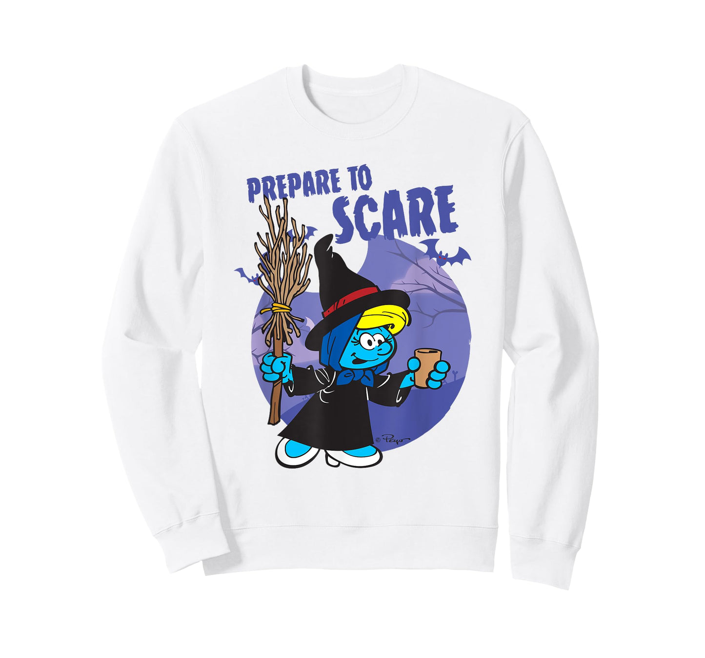 The Smurfs Prepare to Scare Witch Halloween Retro Cartoon T-Shirt
