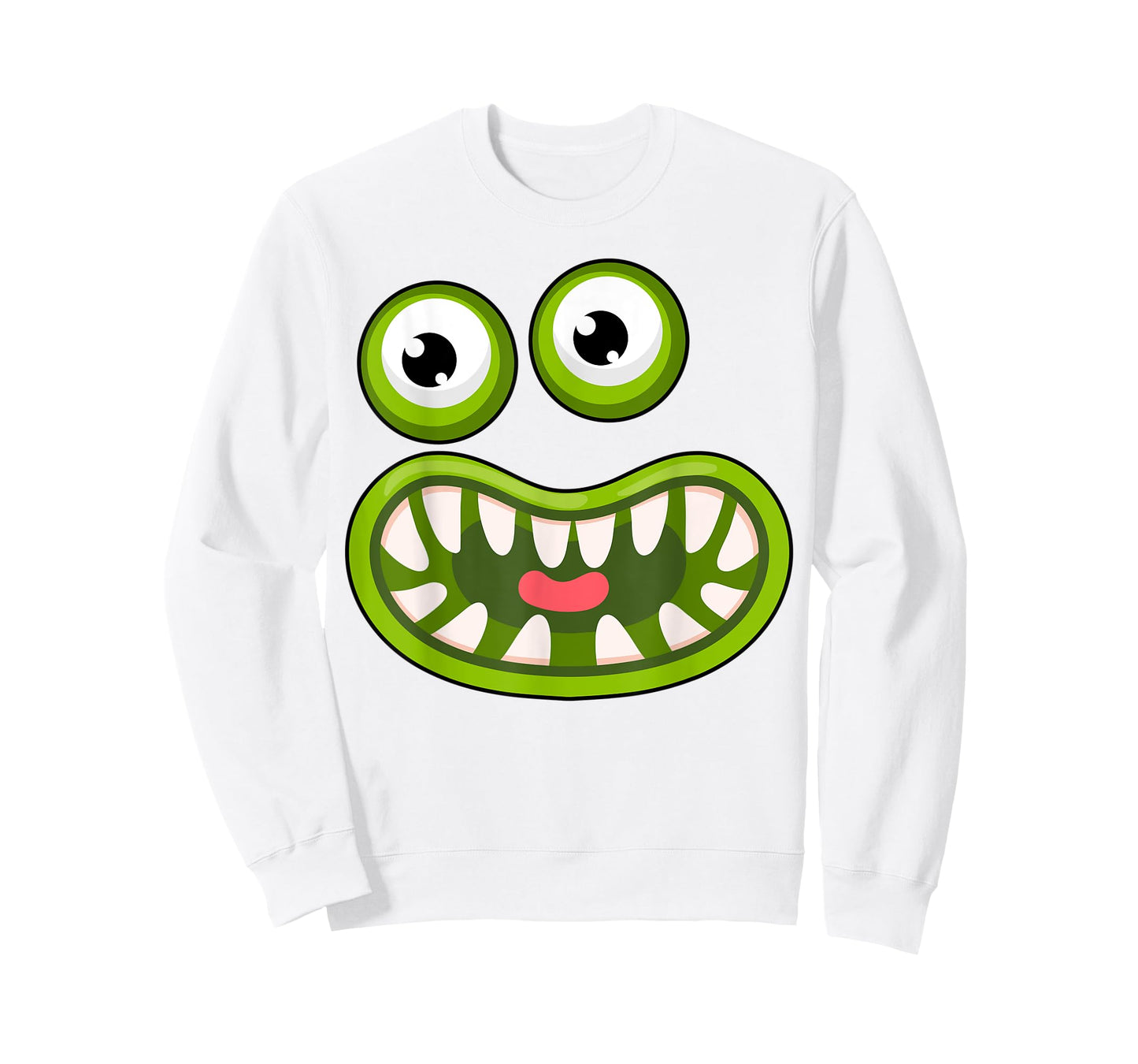 Funny Green Big Mouth Monster Easy Halloween Costume T-Shirt