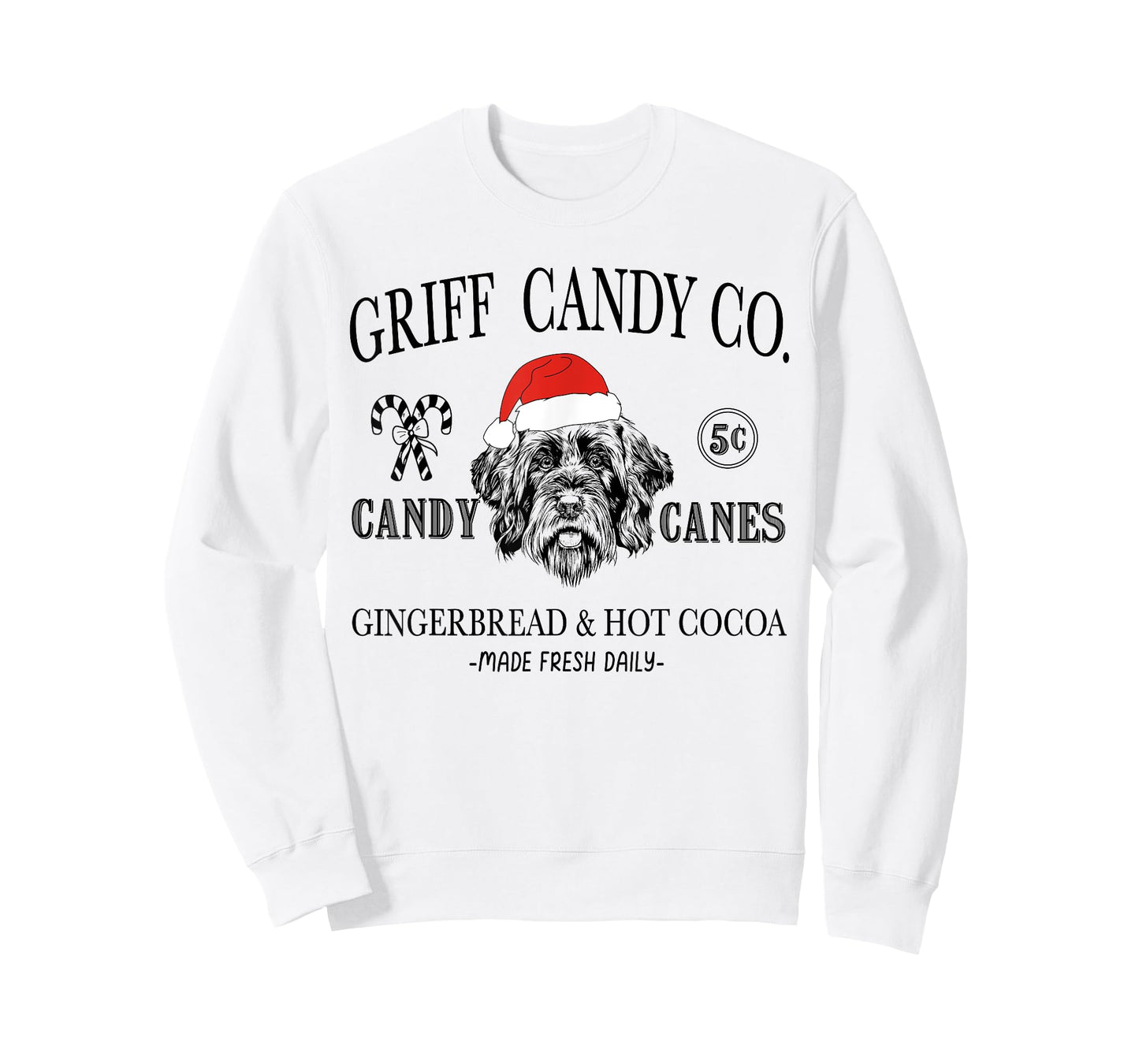 Funny Santa Wirehaired Pointing Griffon Christmas Vintage T-Shirt