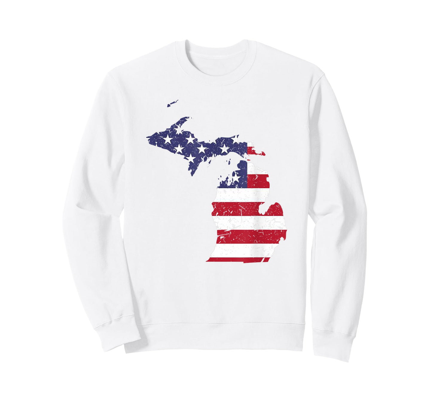 Michigan Map State American Flag Shirt 4th Of July Pride Tee T-Shirt for Women Kids Men