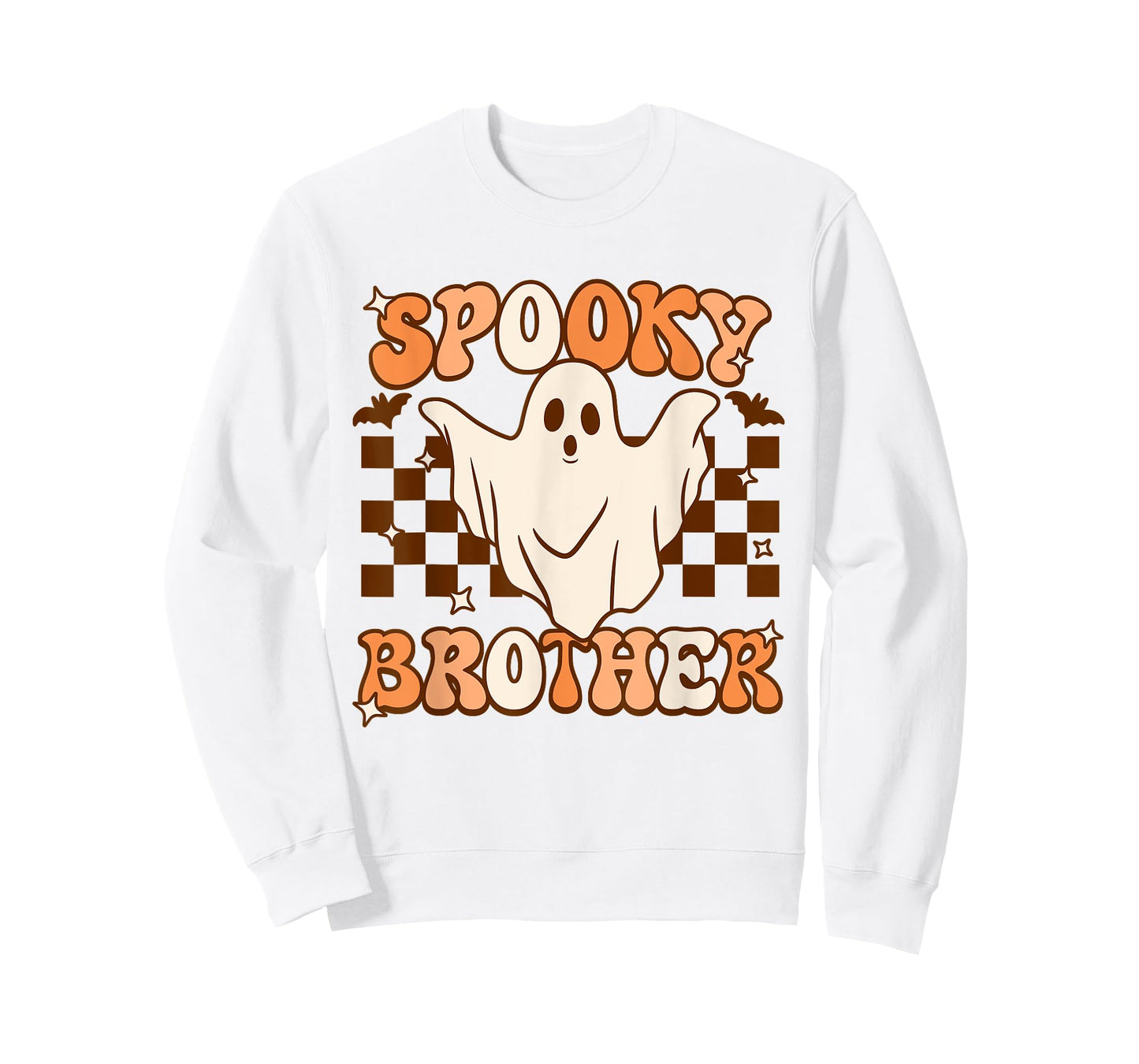 Retro Groovy Ghost Spooky Brother Costume Matching T-Shirt