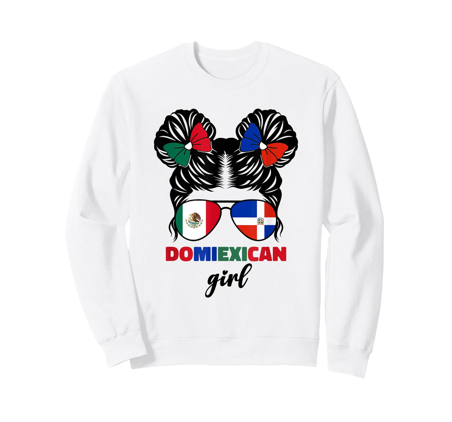 Half Mexican And Dominican Mexico Dominicana Flag Girl Kids T-Shirt