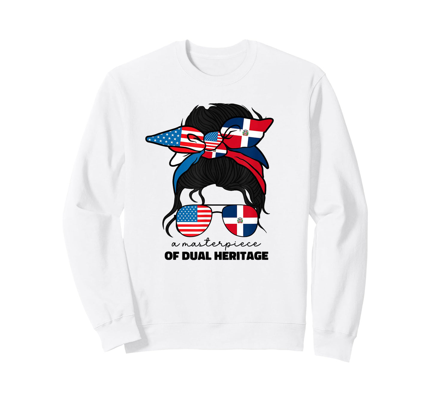 Half Dominican American Dominicana Republic Flag Girl Women T-Shirt