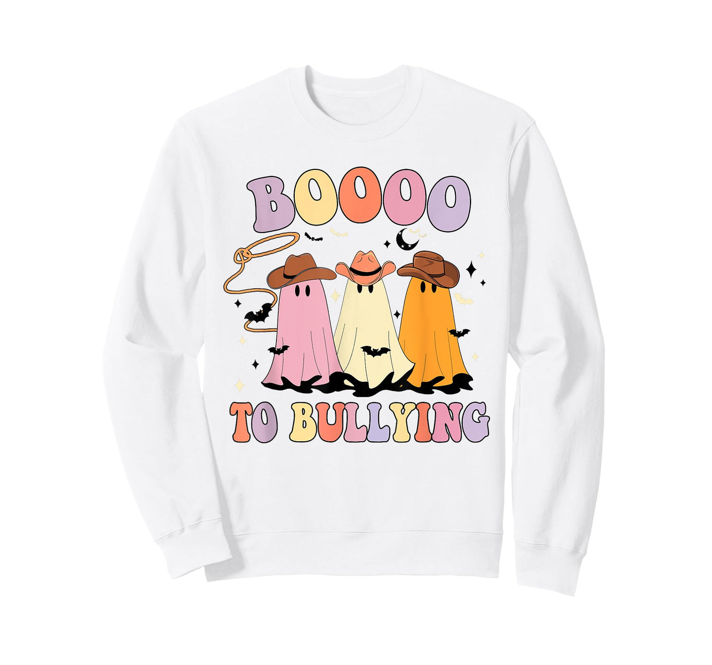 Boo To Bullying Cowboy Anti Bullying Ghost Unity Day Orange T-Shirt
