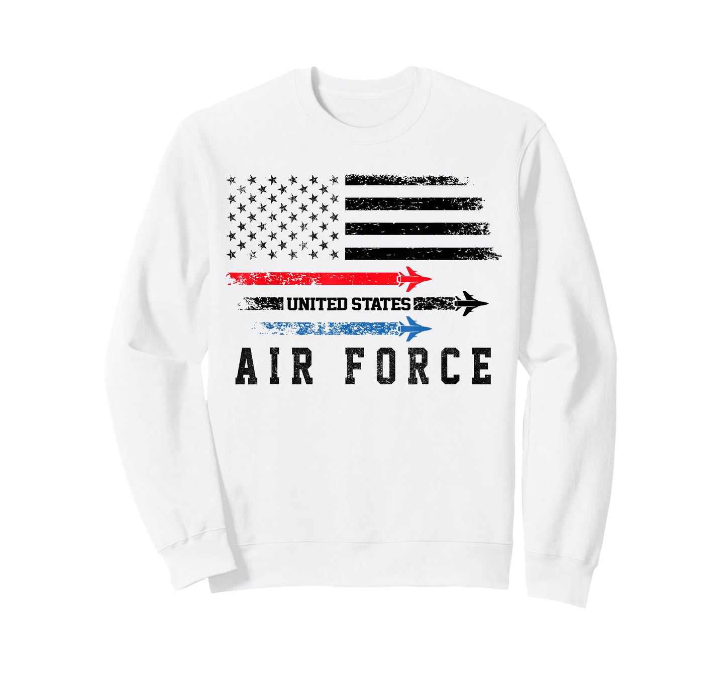 Red White Blue Air Force Flyover Proud American Independence T-Shirt