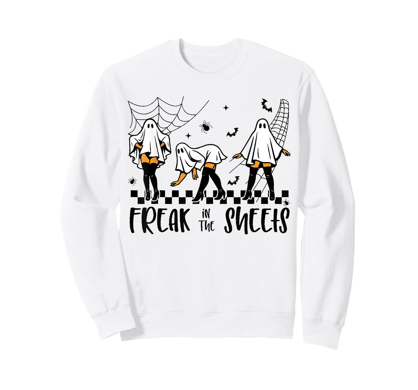 Freak in The Sheets Funny Halloween Sheet Ghost Humor T-Shirt