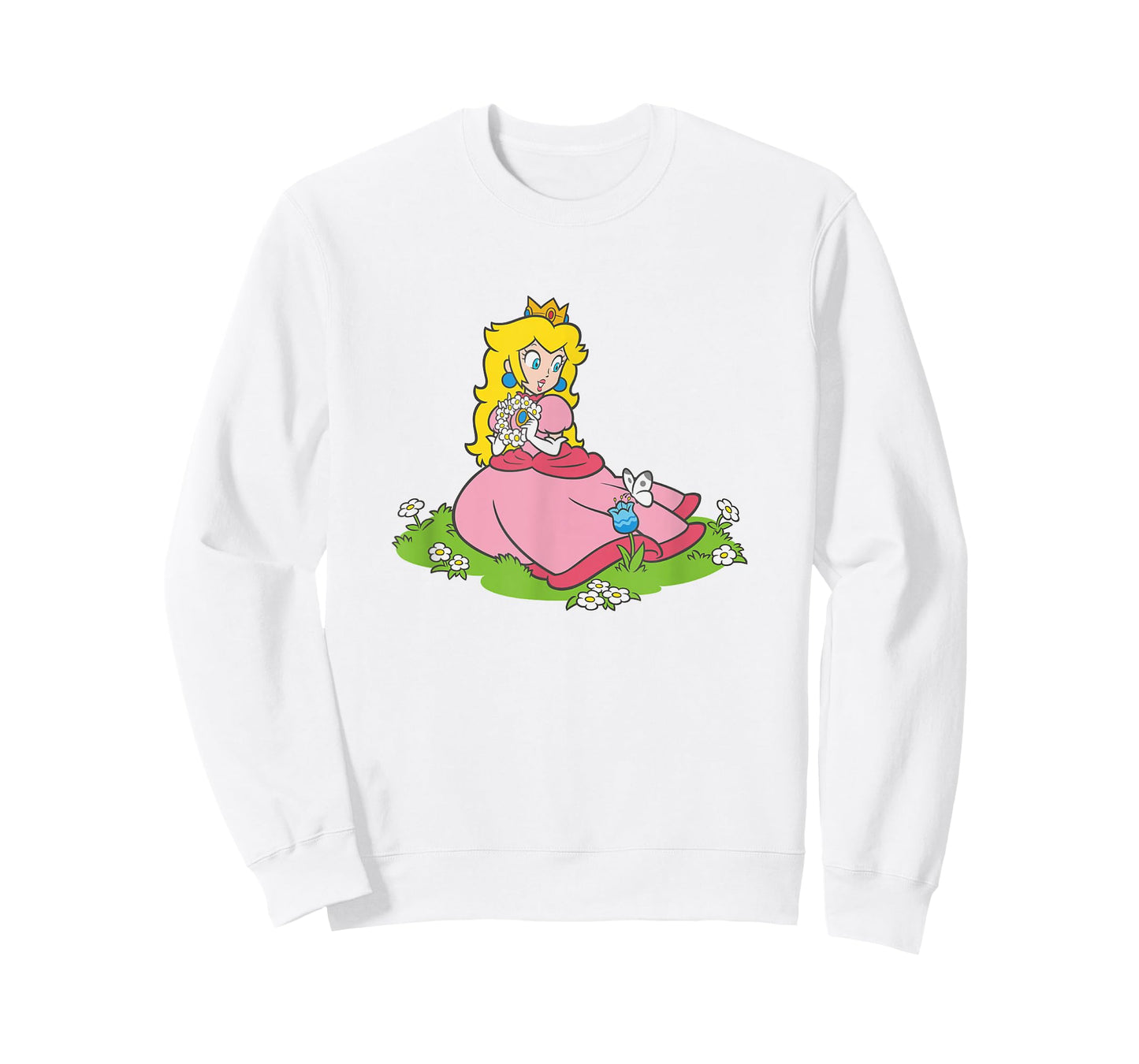 Super Mario Bros Princess Peach Beautiful Flowers Portrait T-Shirt