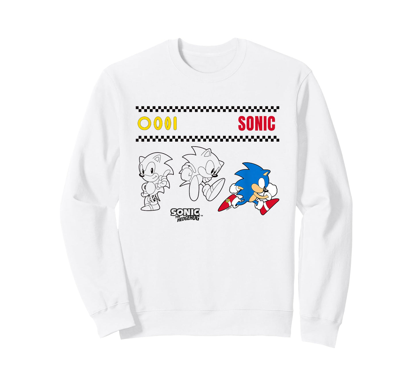 Sonic The Hedgehog Many Poses Cute Sketches T-Shirt