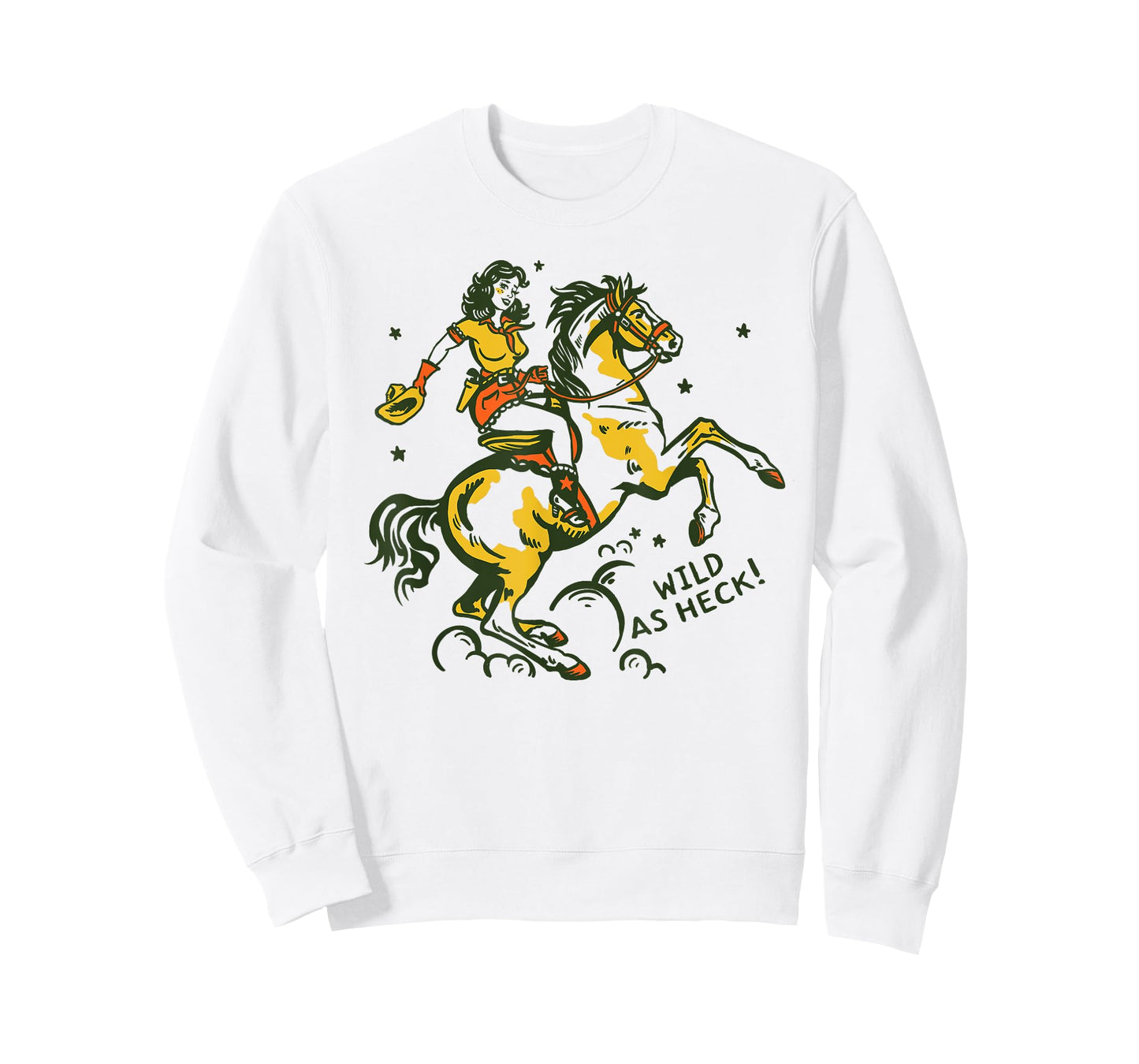Wild As Heck Retro Vintage Western Rodeo Yeehaw Cowgirl Gift T-Shirt