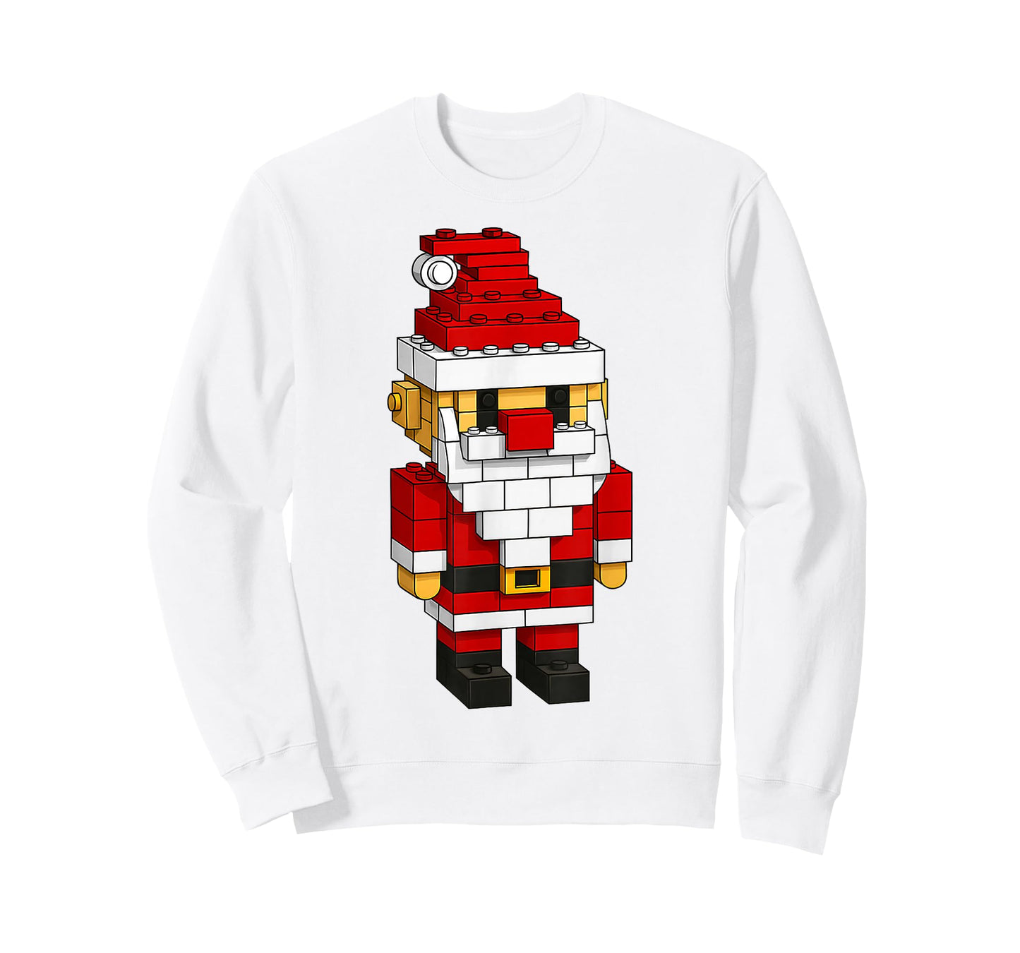 Santa Building Block Master Builders Merry Christmas Kids T-Shirt