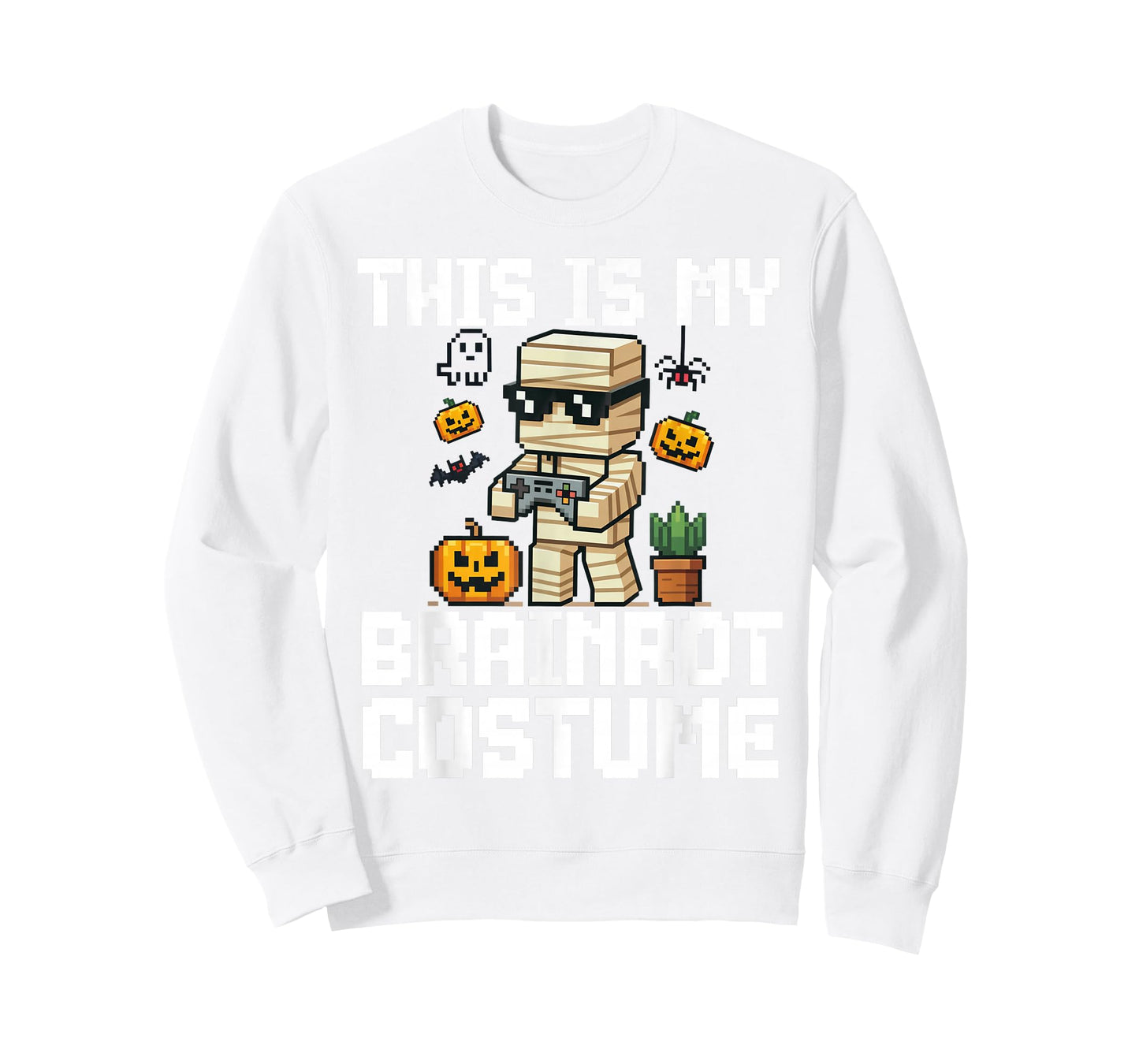 Brainrot Halloween Costume Shirt Kids Zombie Brainrot Gamer T-Shirt