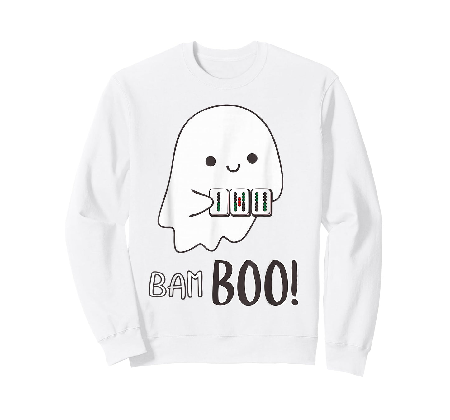 Halloween Ghost Playing Mahjong Spooky Bam Boo Funny Costume T-Shirt