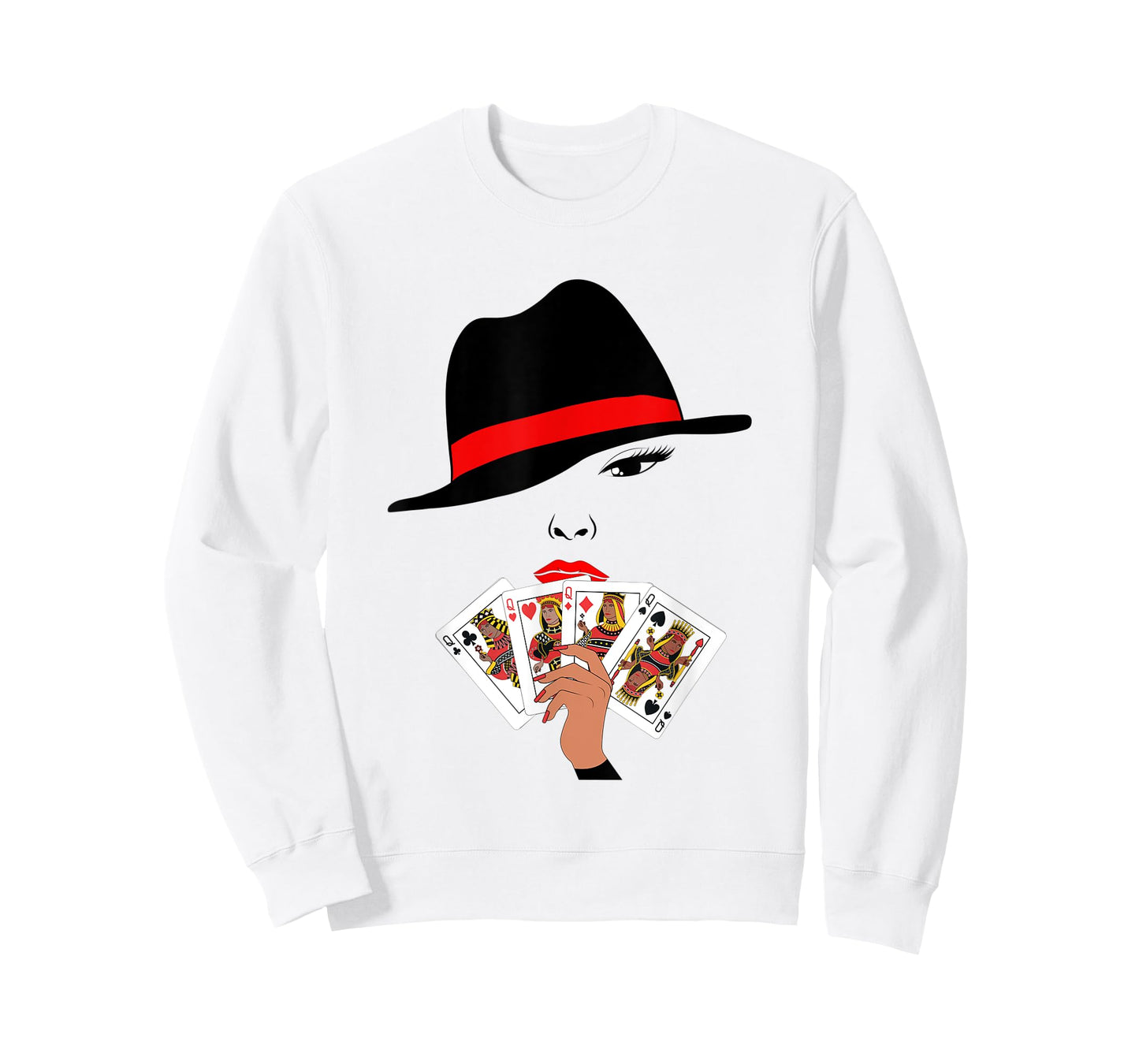 Melanin Queens Playing Cards Poker Player Gambling Hand T-Shirt