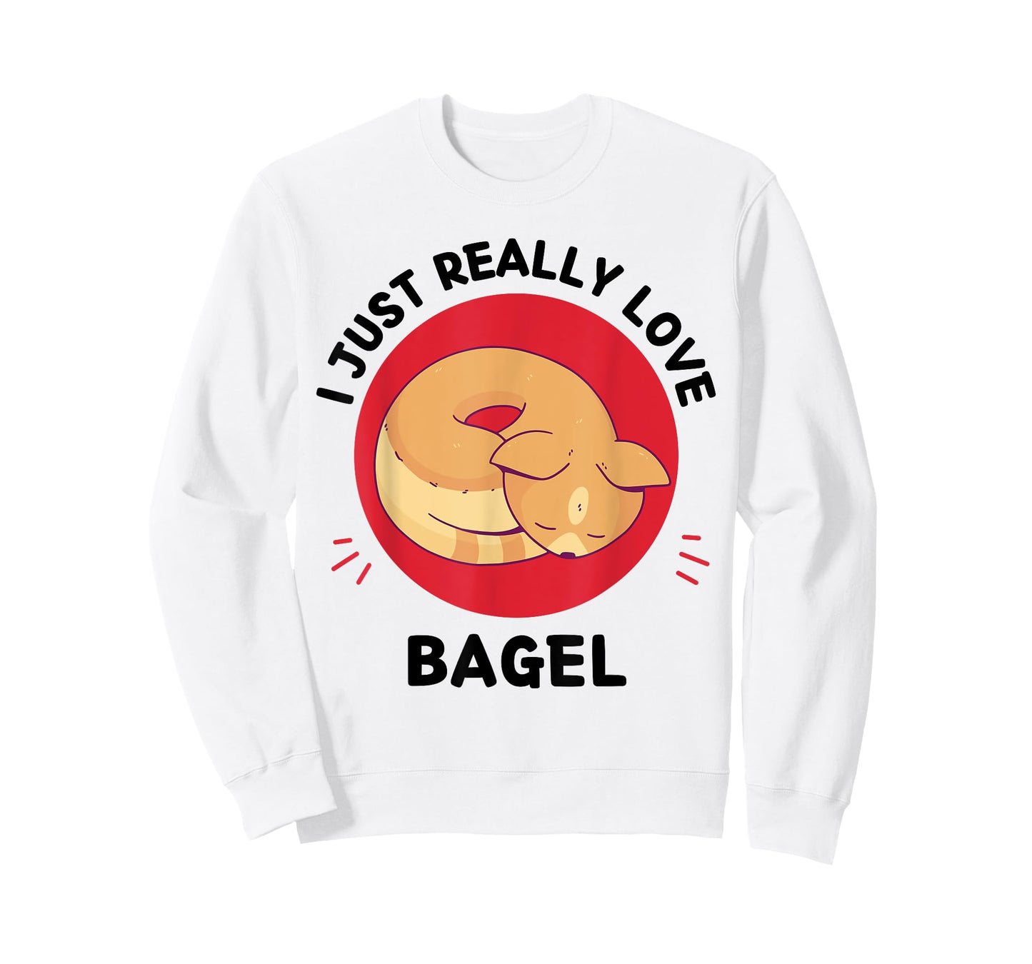 Kawaii Cat I Just Really Love Cute Cat Bagel Lover T-Shirt for Men Women Kids