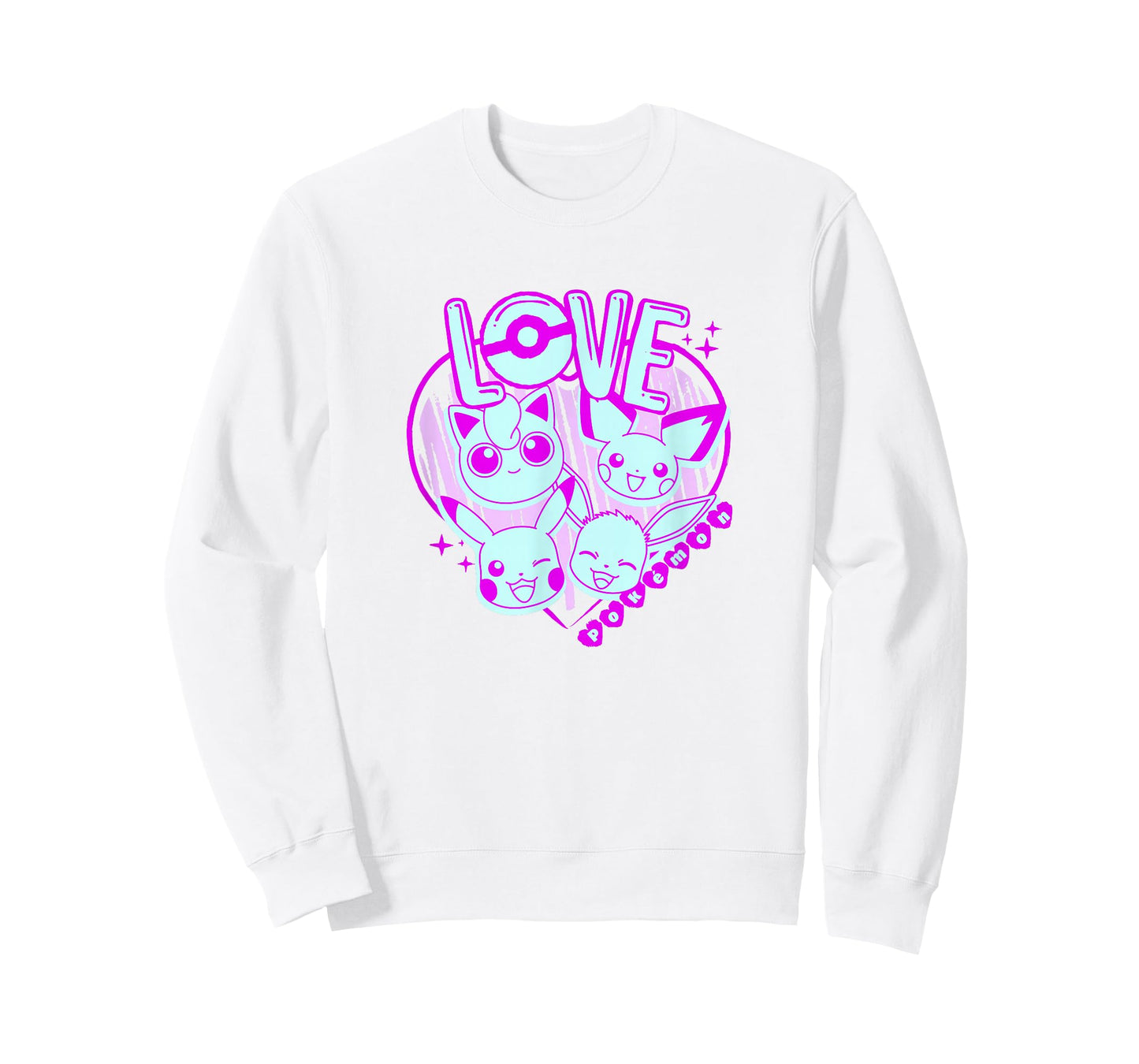 Pokémon Valentine's Day Neon Pink Pocket Monster Sketch T-Shirt