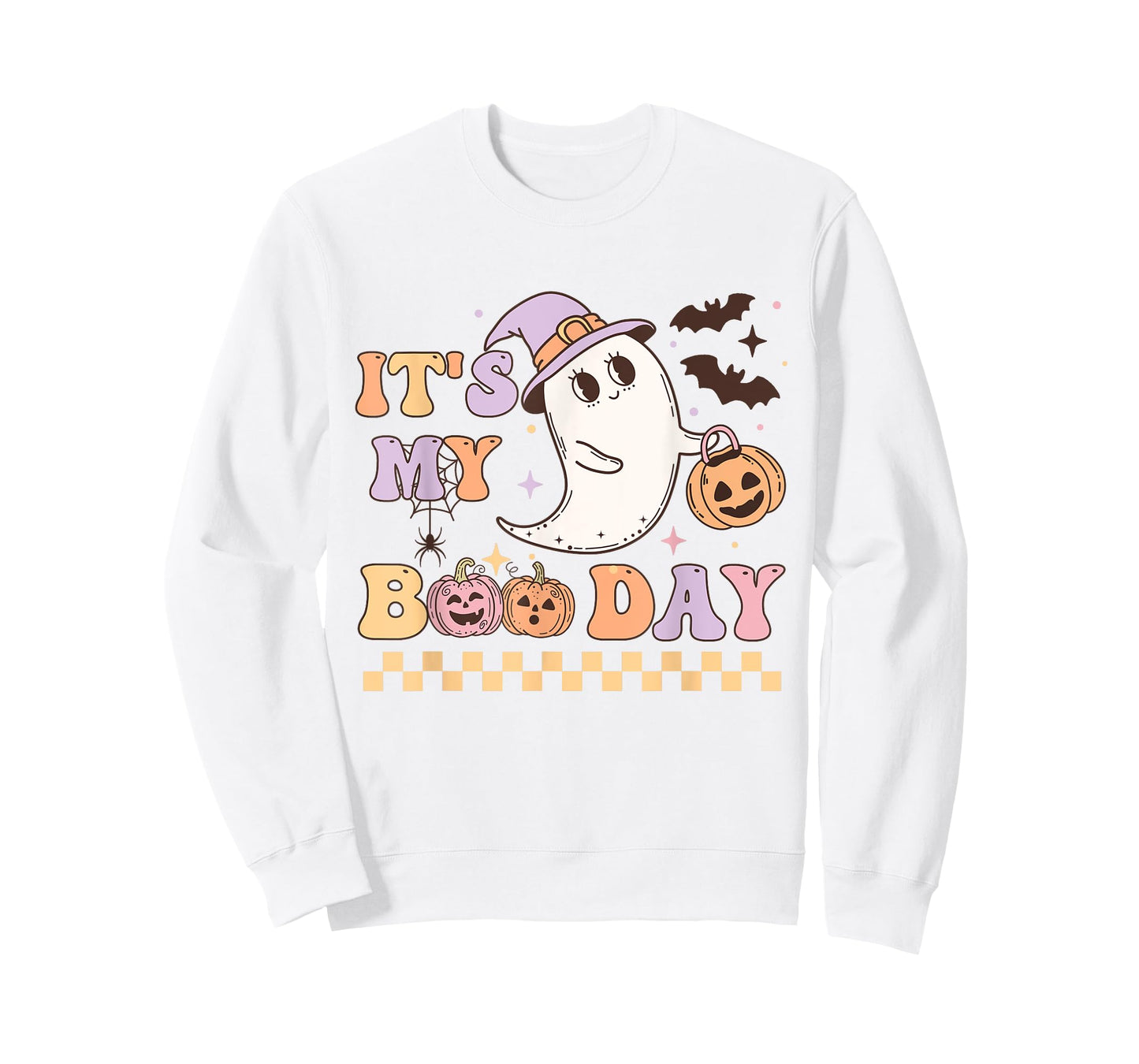 Funny Its My Boo Day Cute Halloween Birthday Ghost Pink Bow T-Shirt