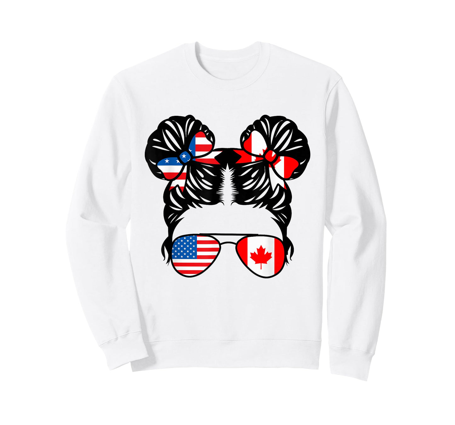 Half American Half Canadian Girl USA Canada Flag Patriot T-Shirt