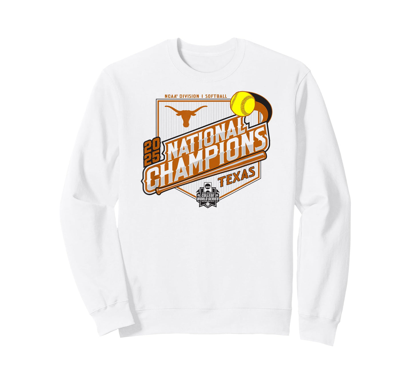 Texas Longhorns Softball National Champs 2025 WCWS White T-Shirt