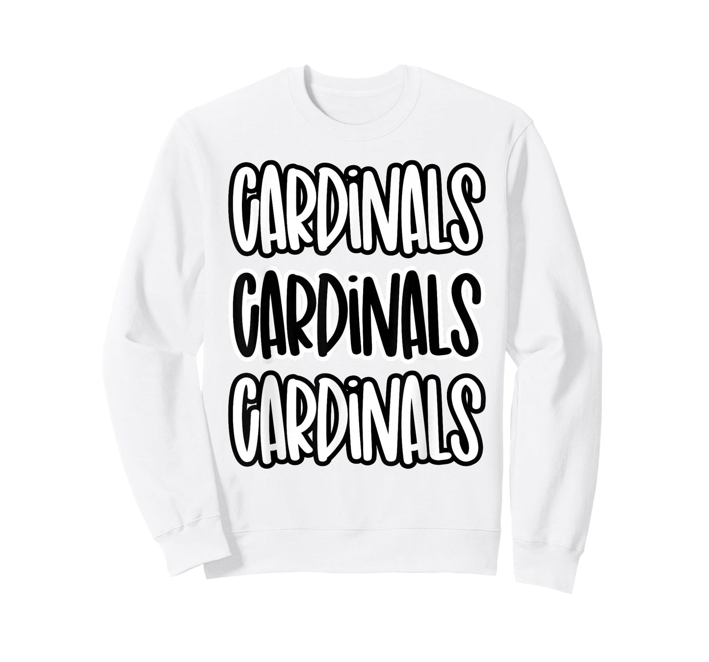 Cardinals Repeating School Spirit red black white T-Shirt
