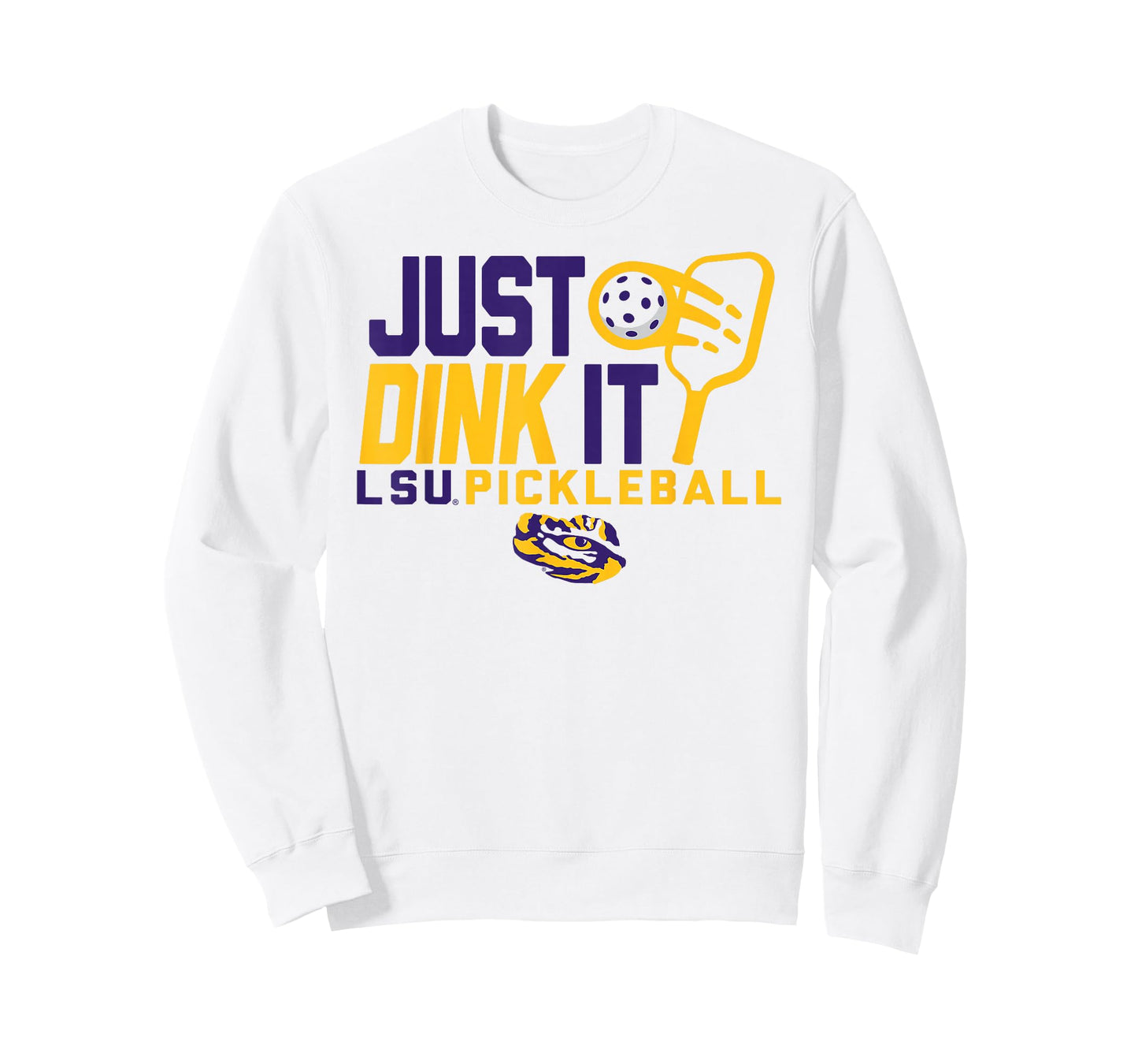 LSU Tigers Pickleball Dink White Officially Licensed T-Shirt