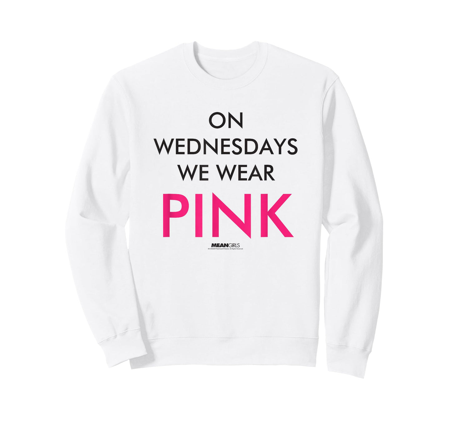 Mean Girls Wednesdays We Wear Pink Text Y2K Movie T-Shirt
