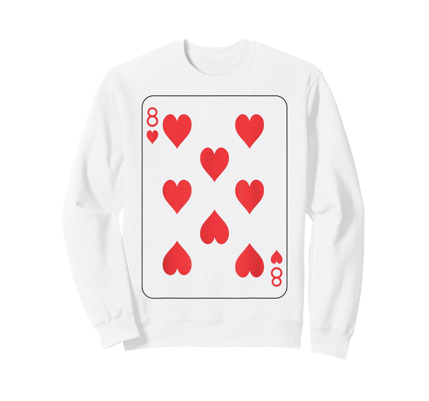 Eight of Hearts | Deck of Cards Front and Back Group Costume T-Shirt