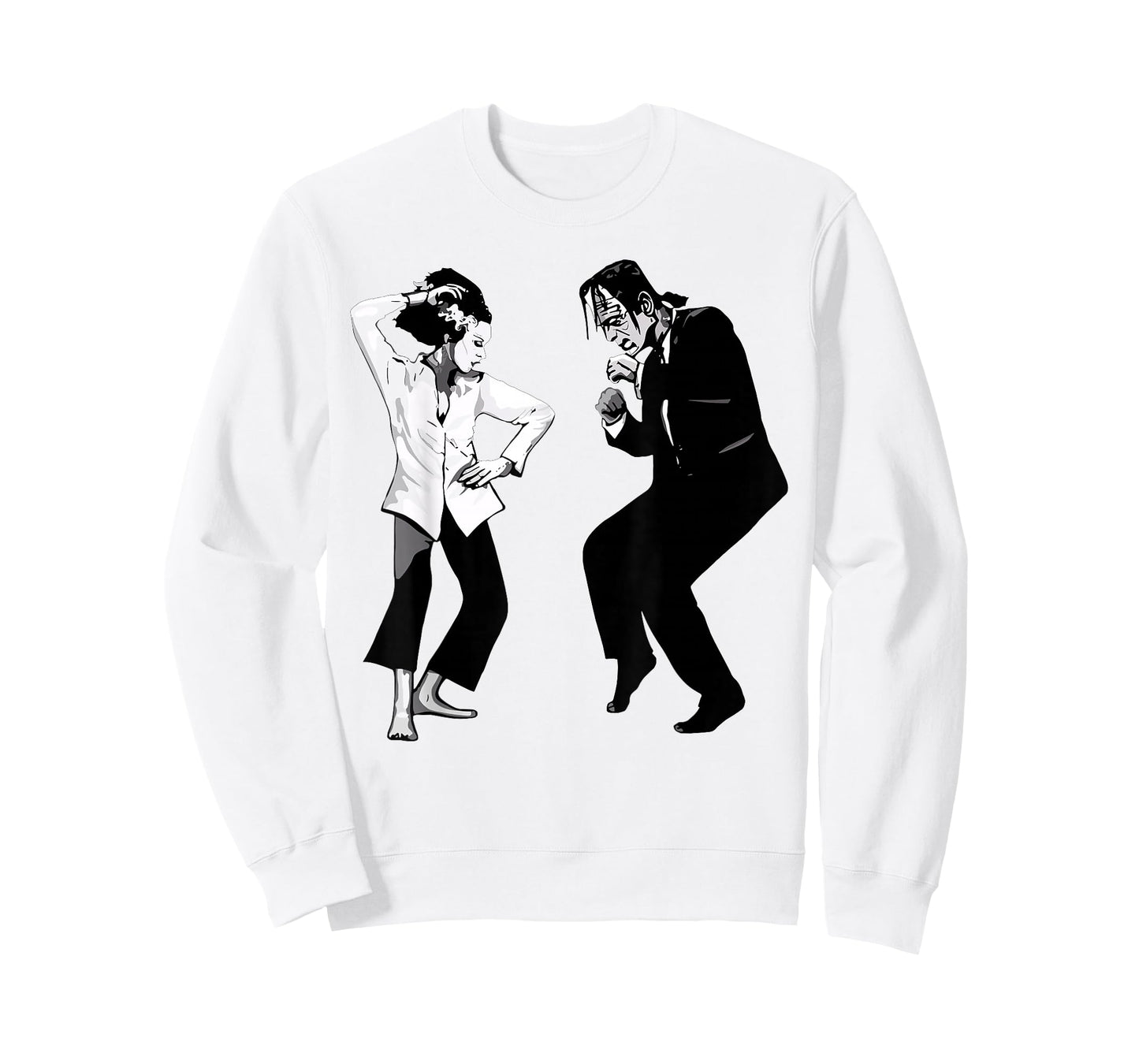 Retro Funny Frankenstein Monster and Bride Dancing Halloween T-Shirt