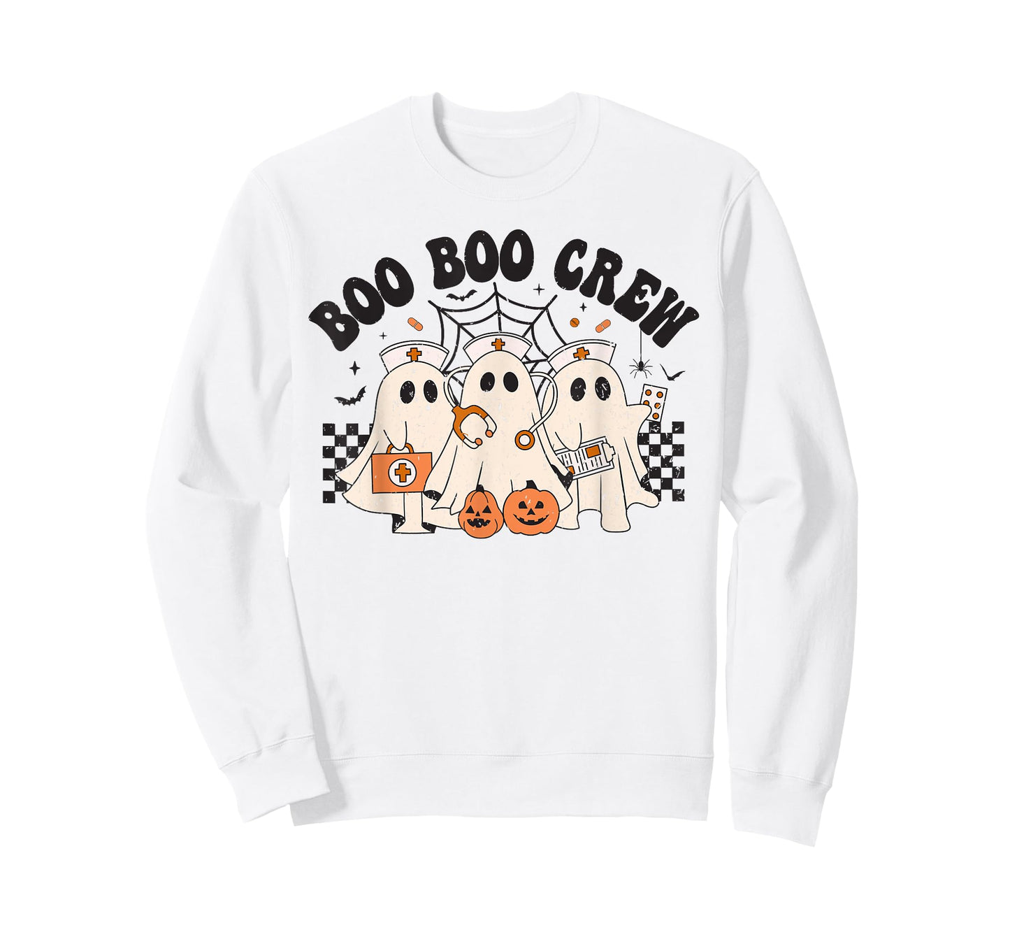 Boo Boo Crew Nurse Funny Ghost Women Halloween Nurse T-Shirt