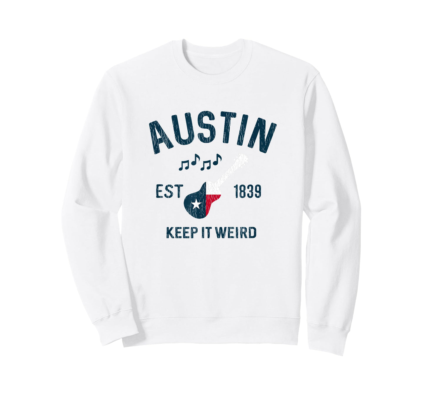 Vintage Austin Texas Guitar Keep It Weird Austin T-Shirt