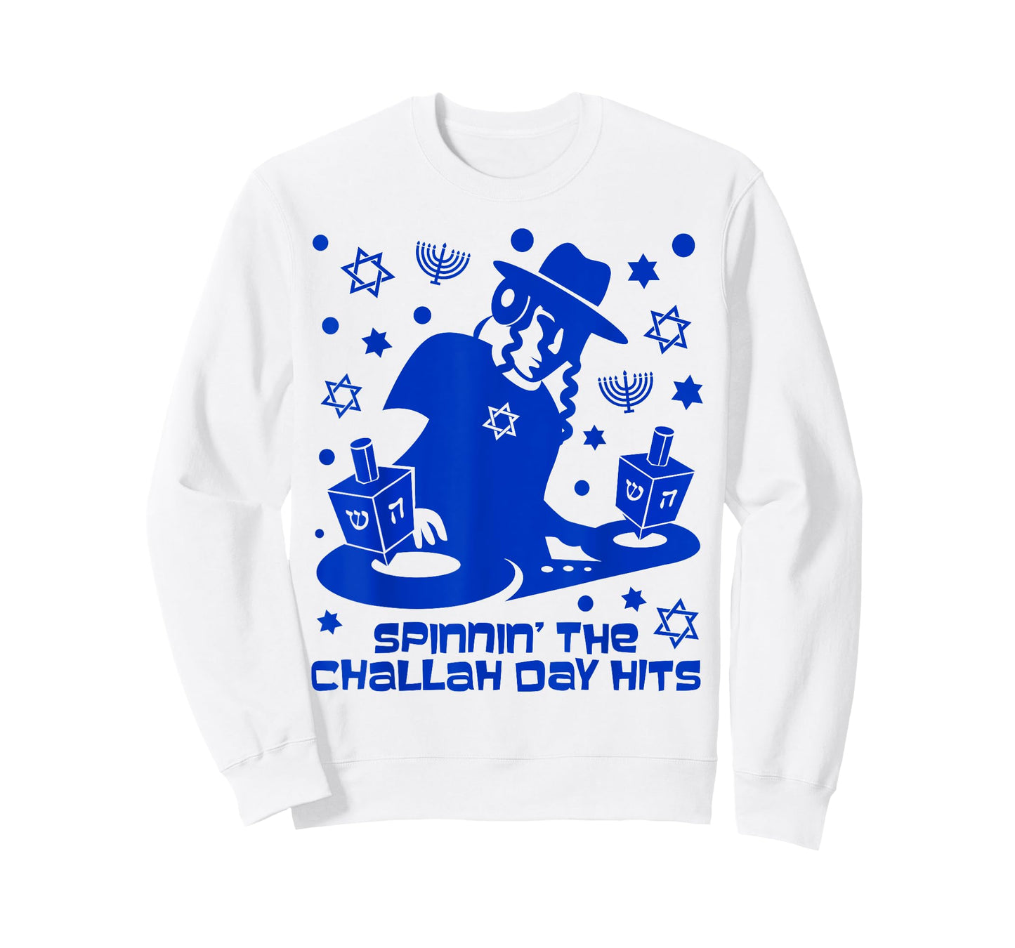 Funny Hanukkah Dreidel DJ Gift Mens Challah Day Hits T-Shirt