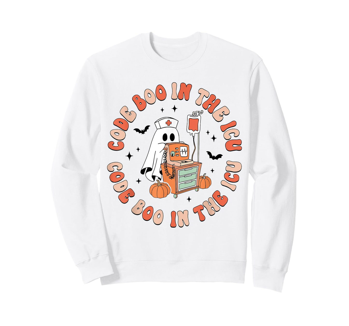 ICU Nurse Halloween Critical Care Nurse ICU Code Boo Crew T-Shirt